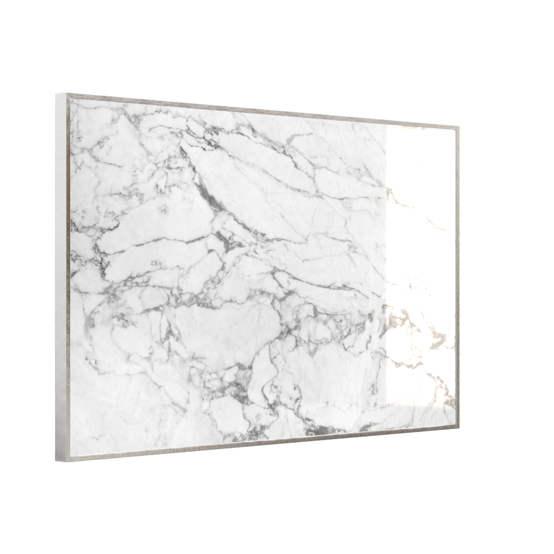 STEINFELD Deko Glas Wandbild Motiv 068 Marmor Weiß