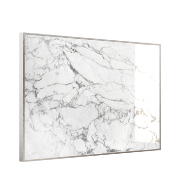 STEINFELD Deko Glas Wandbild Motiv 068 Marmor Weiß