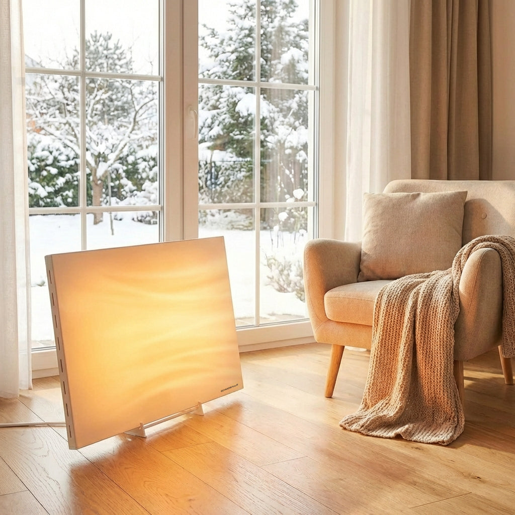 Hybrid Wand-Mobil Infrarotheizung mit Thermostat und Standfüssen