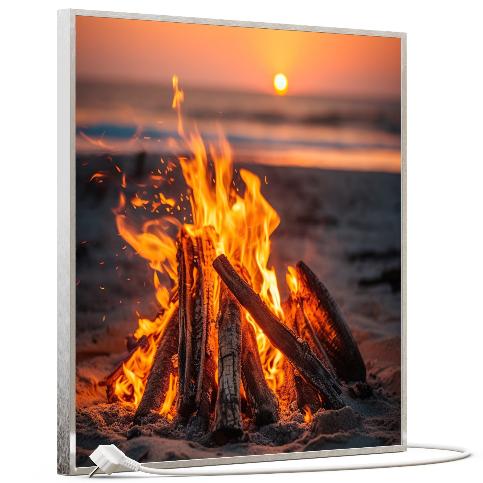 Bild Infrarotheizung 350-1200W Motiv 071H Feuer am Strand