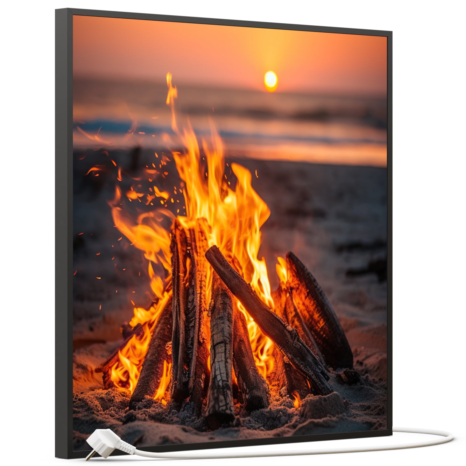 Bild Infrarotheizung 350-1200W Motiv 071H Feuer am Strand