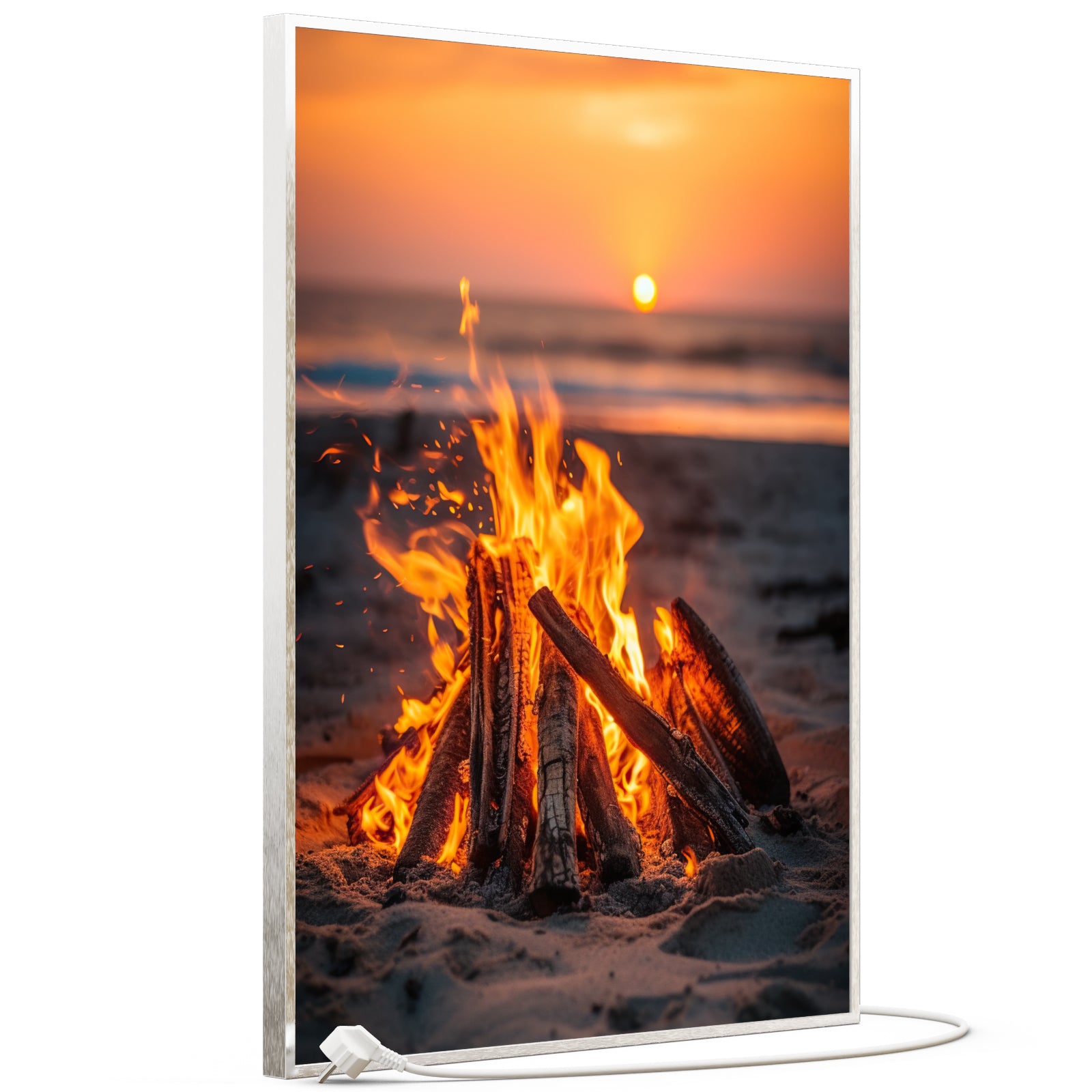 Bild Infrarotheizung 350-1200W Motiv 071H Feuer am Strand