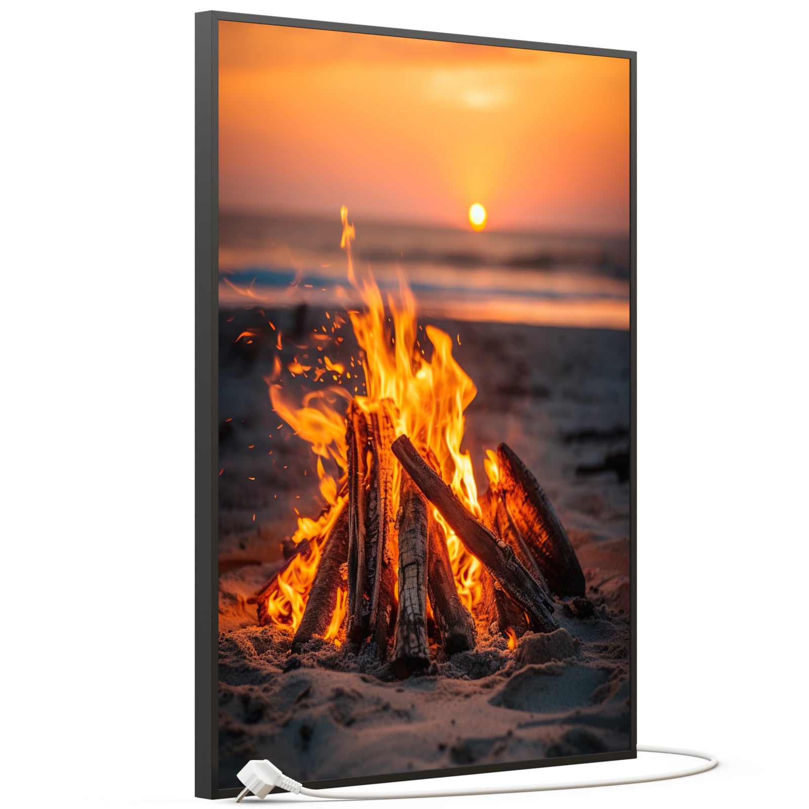 Bild Infrarotheizung 350-1200W Motiv 071H Feuer am Strand