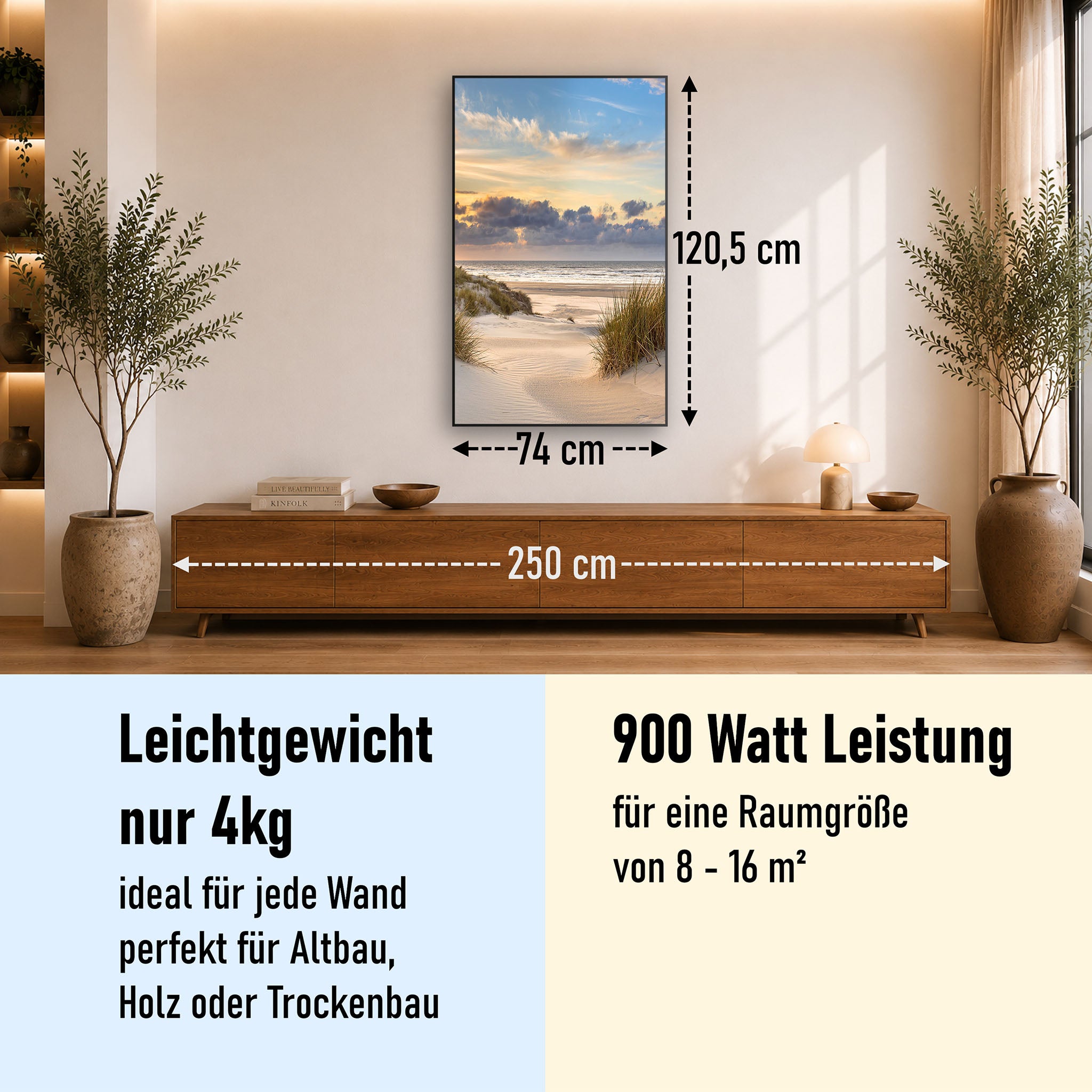 Bild Infrarotheizung 350-1200W Motiv 073H Ostsee Strand