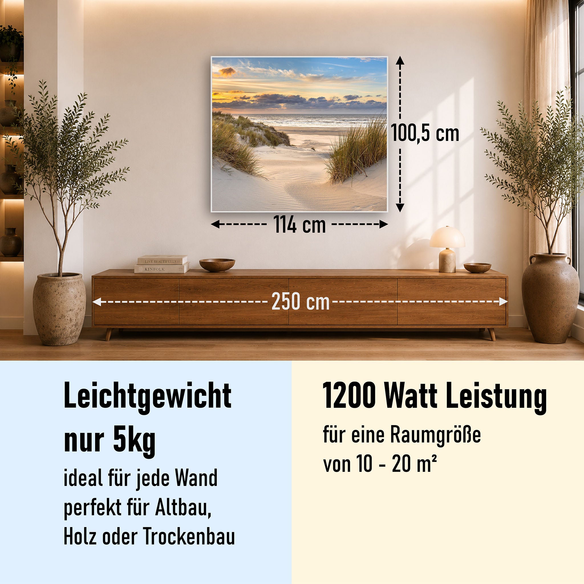 Bild Infrarotheizung 350-1200W Motiv 073 Ostsee Strand