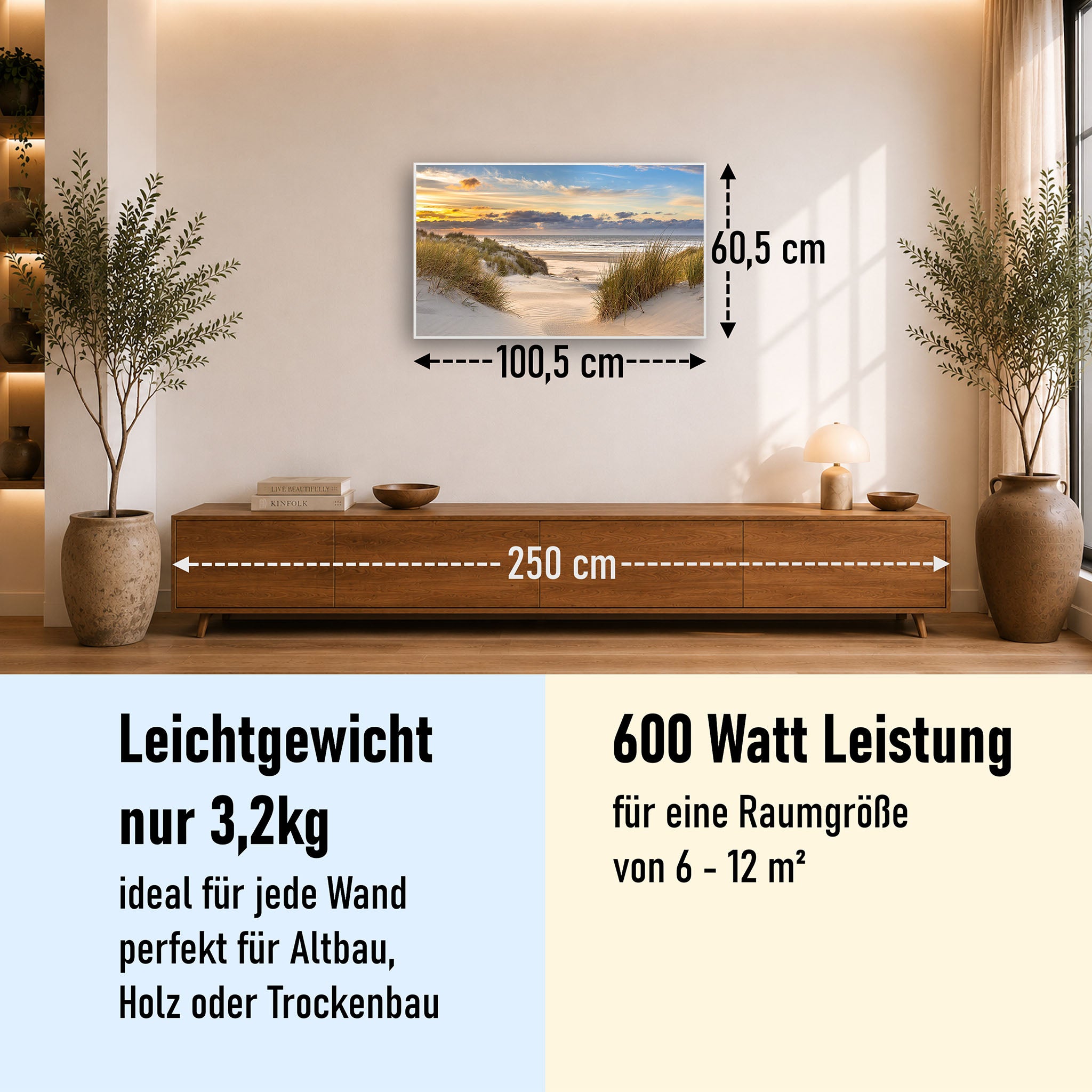 Bild Infrarotheizung 350-1200W Motiv 073 Ostsee Strand