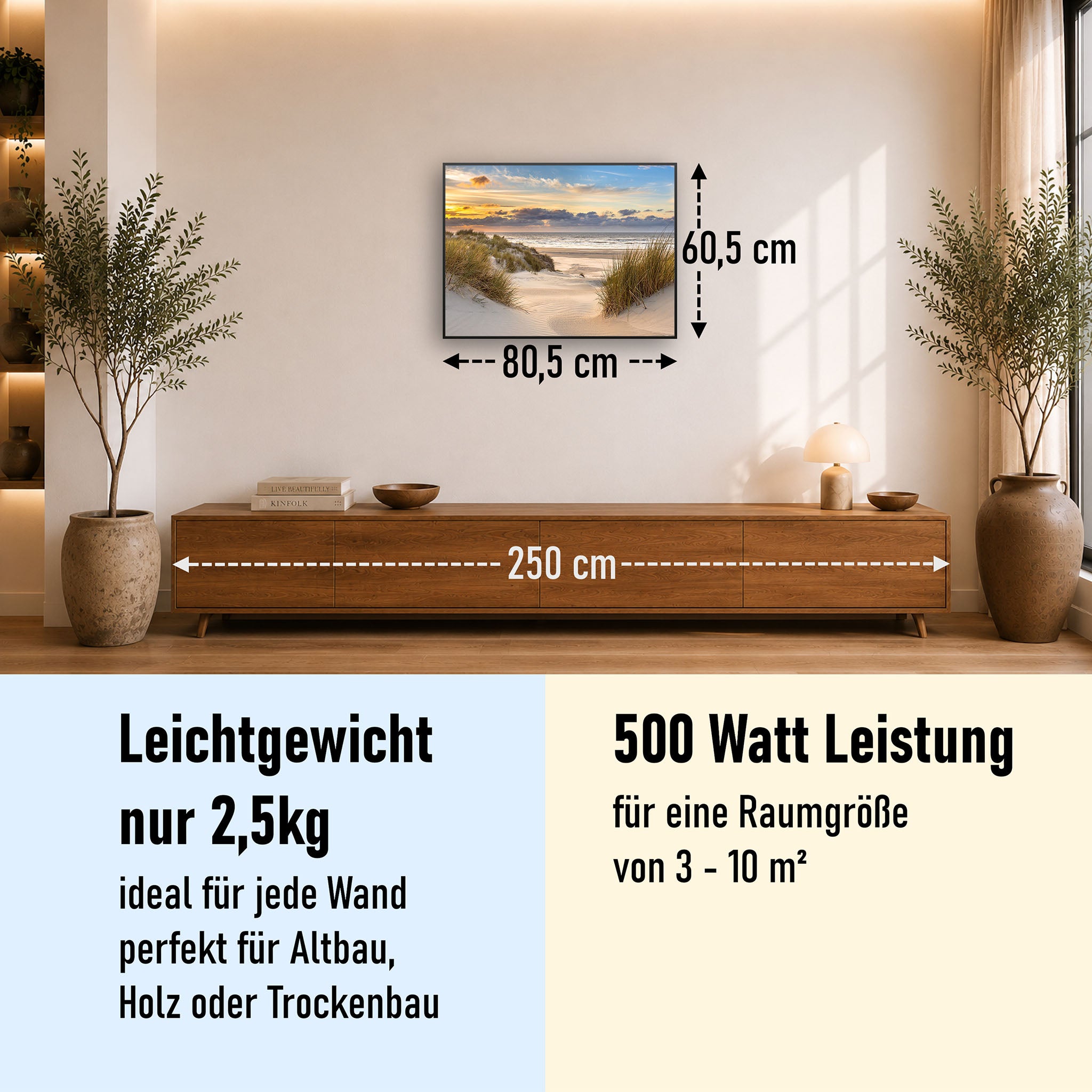Bild Infrarotheizung 350-1200W Motiv 073 Ostsee Strand