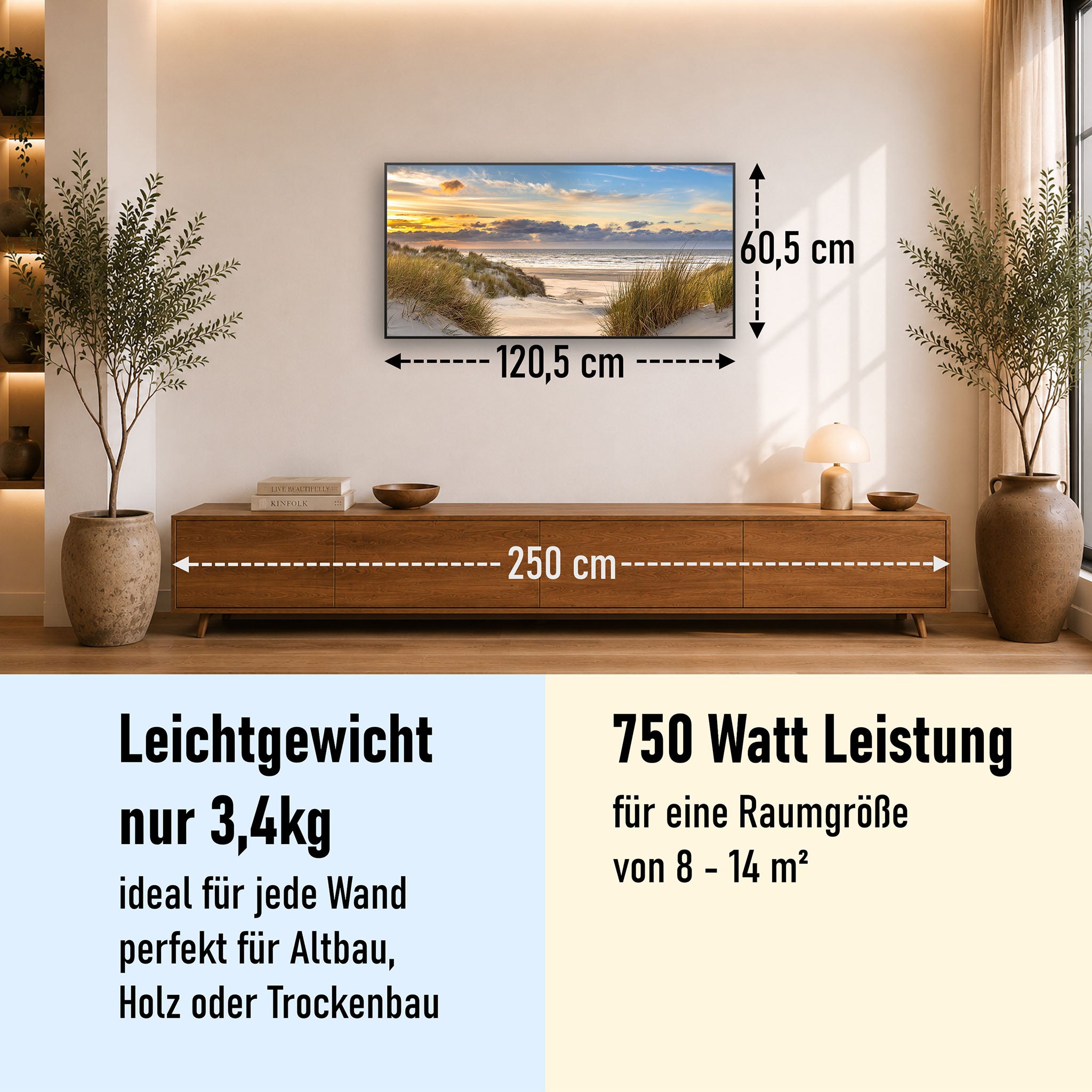 Bild Infrarotheizung 350-1200W Motiv 073 Ostsee Strand