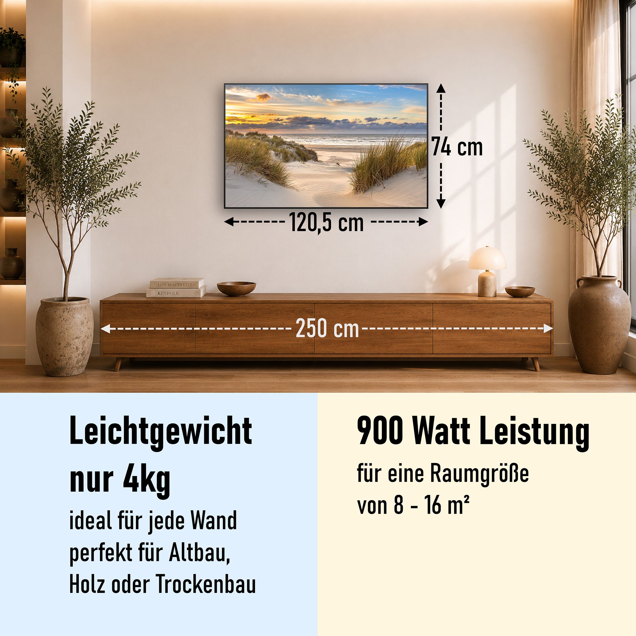 Bild Infrarotheizung 350-1200W Motiv 073 Ostsee Strand