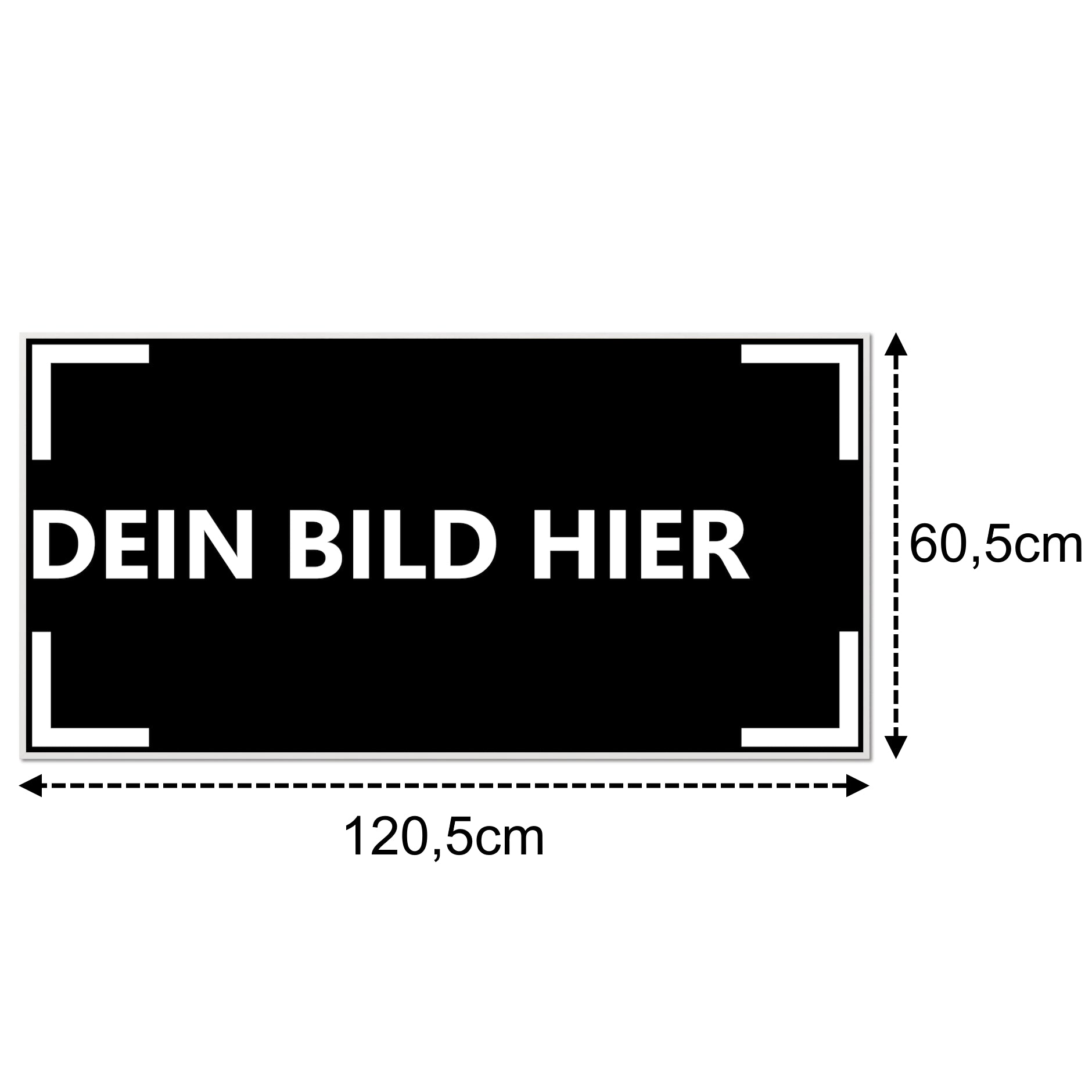 750 Watt (120x60cm) Eigenes Motiv Glas Bild Infrarotheizung