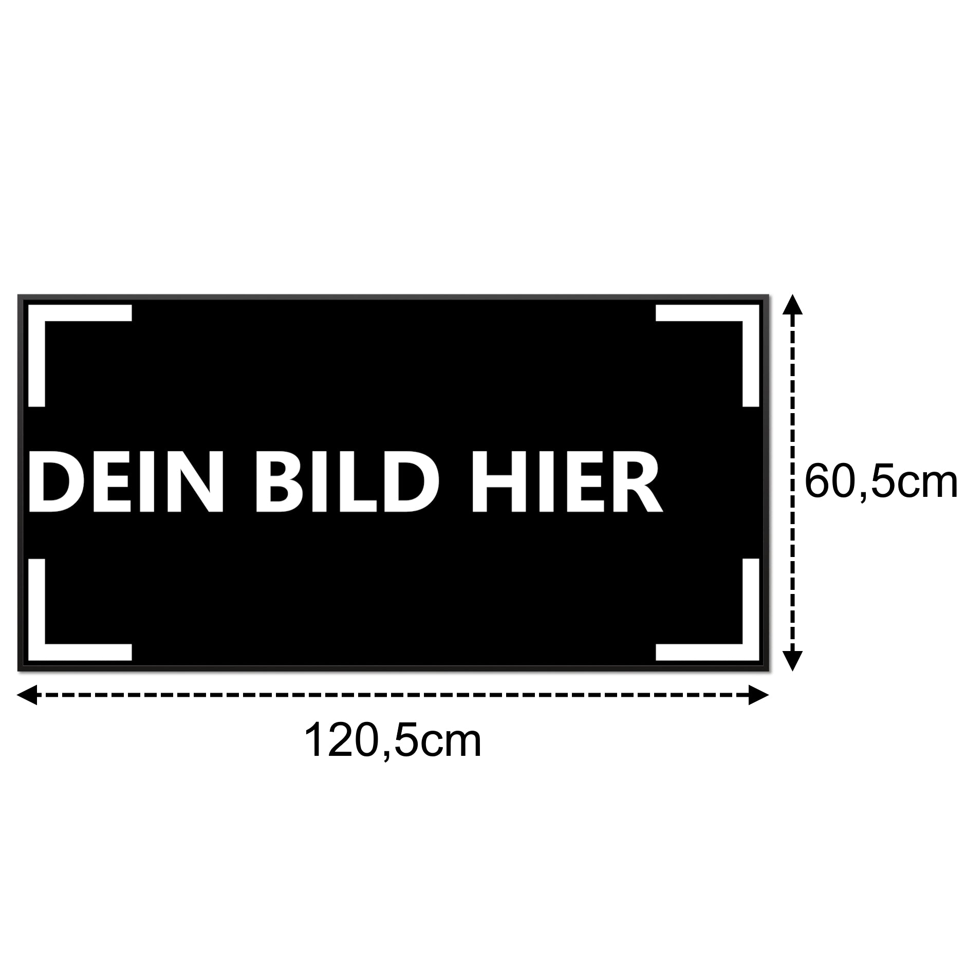 750 Watt (120x60cm) Eigenes Motiv Glas Bild Infrarotheizung