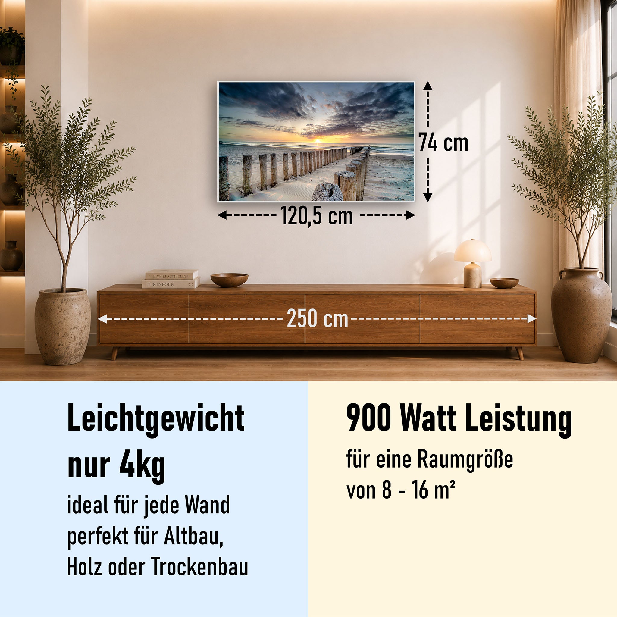 Bild Infrarotheizung 350-1200W Motiv 076 Wellenbrecher