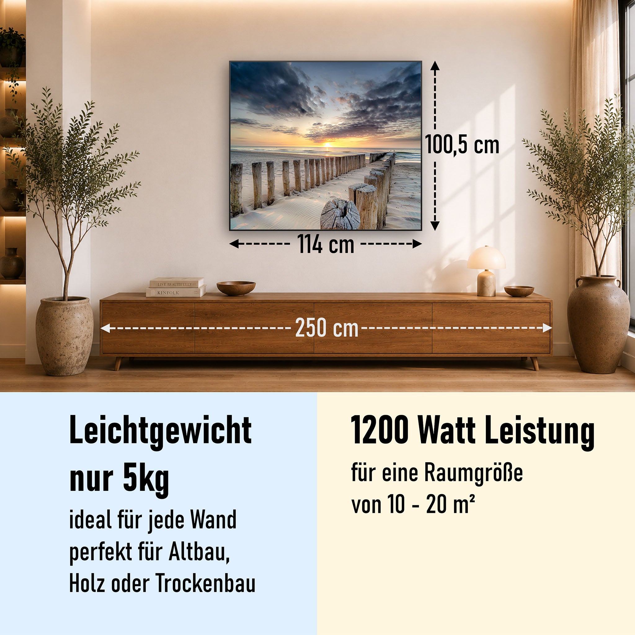 Bild Infrarotheizung 350-1200W Motiv 076 Wellenbrecher