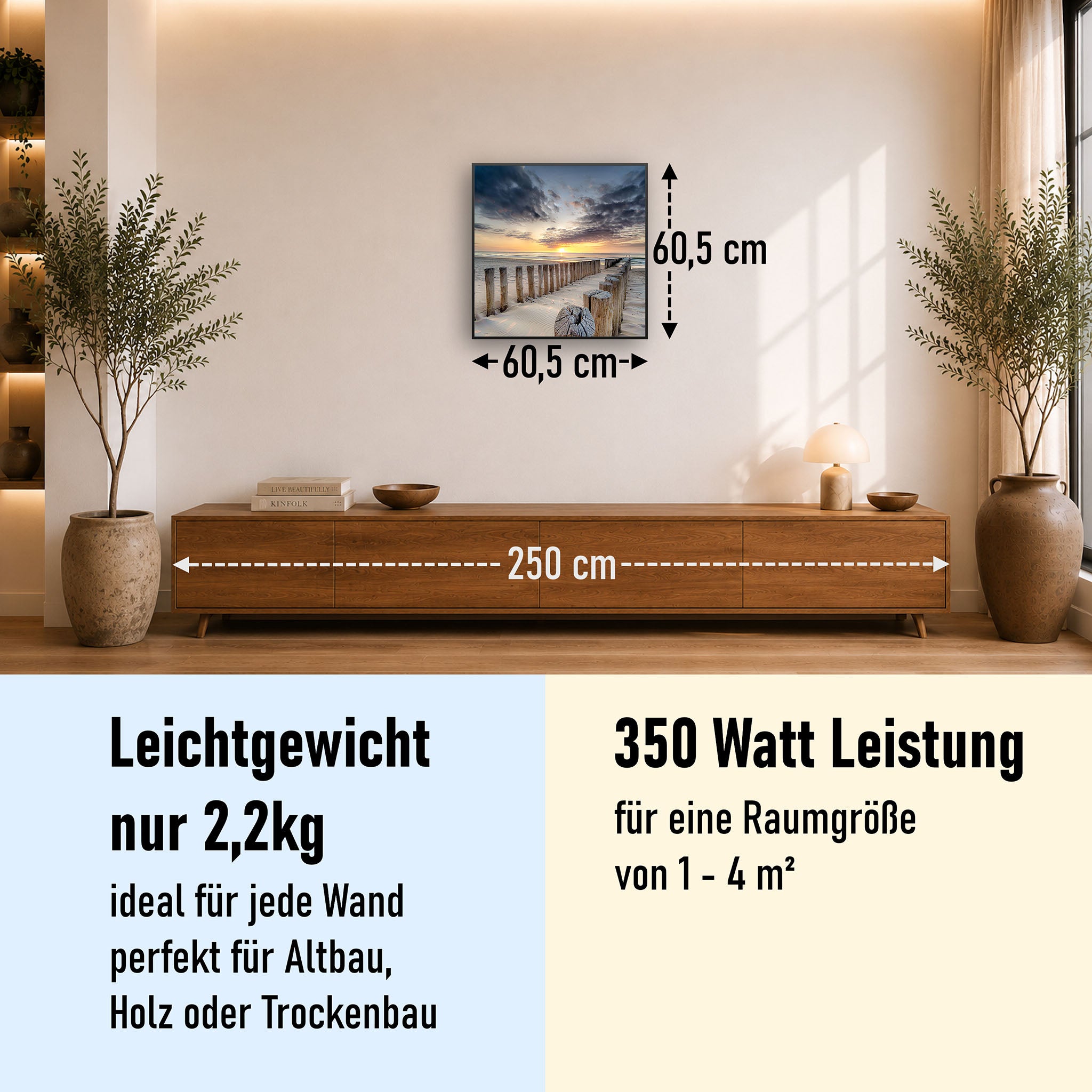Bild Infrarotheizung 350-1200W Motiv 076 Wellenbrecher