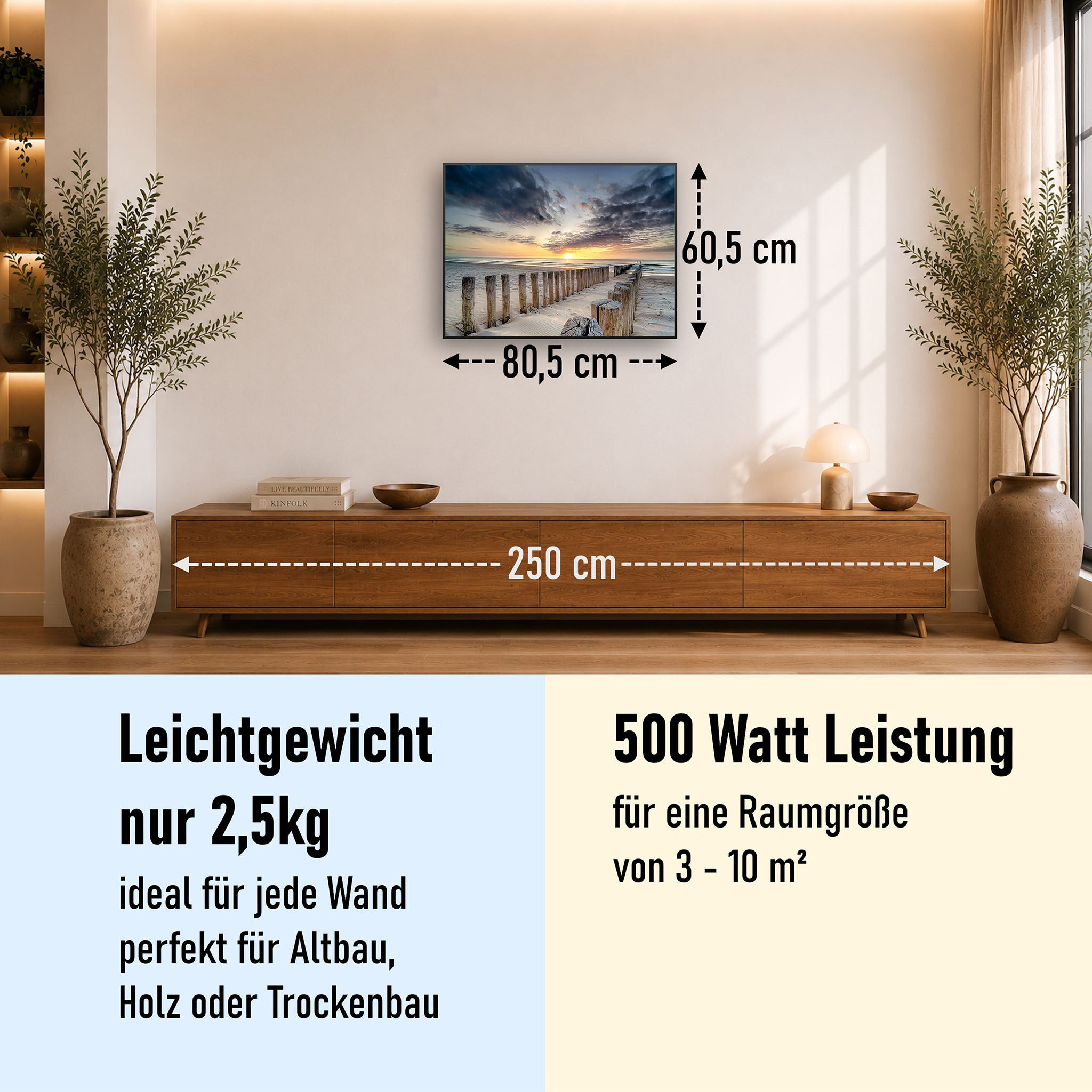 Bild Infrarotheizung 350-1200W Motiv 076 Wellenbrecher