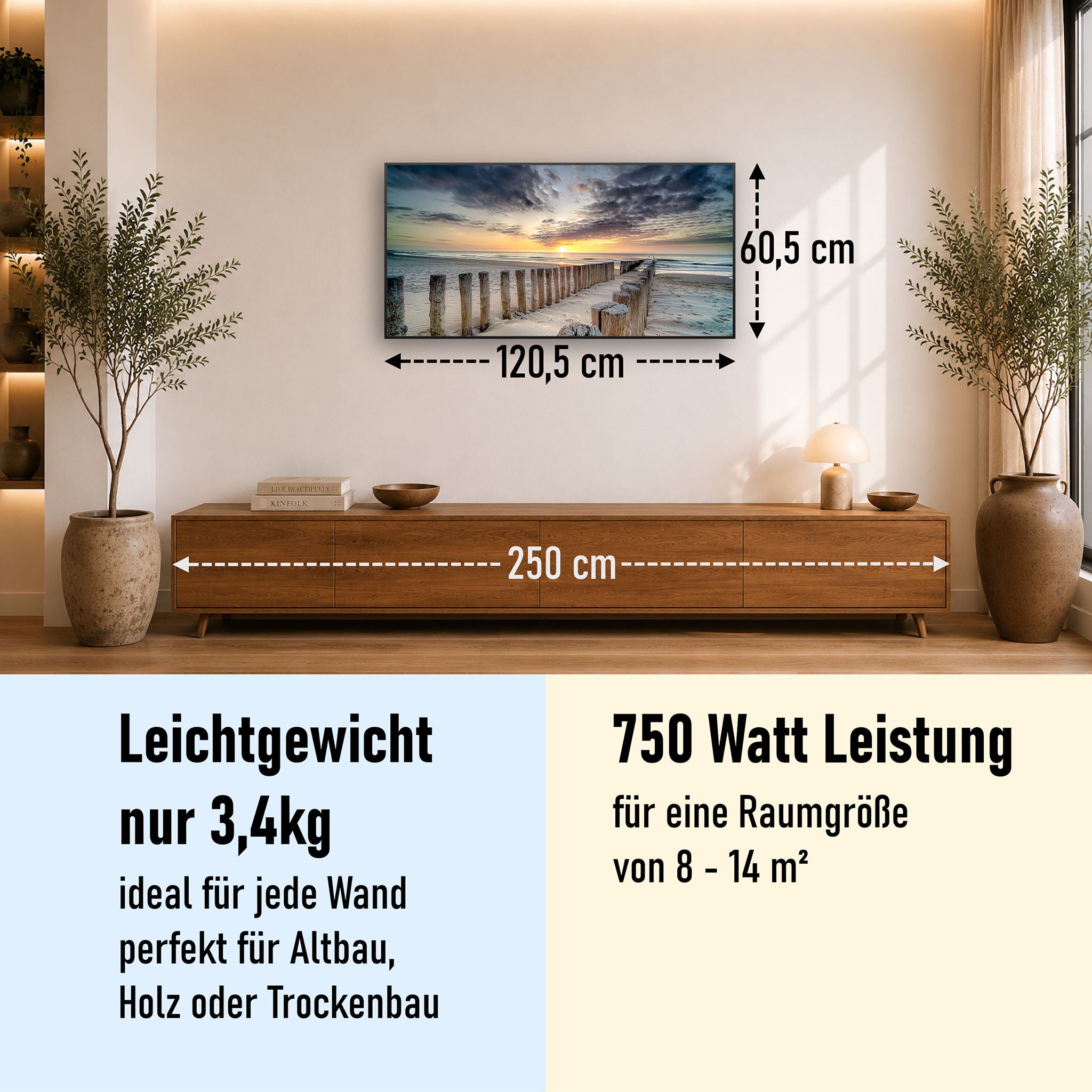 Bild Infrarotheizung 350-1200W Motiv 076 Wellenbrecher