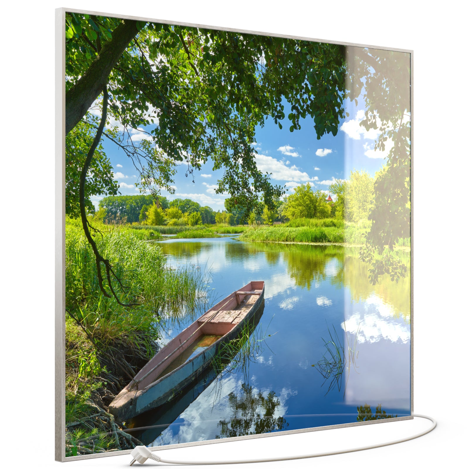 Glas Infrarotheizung 350-1200W Motiv 080 Boot am See