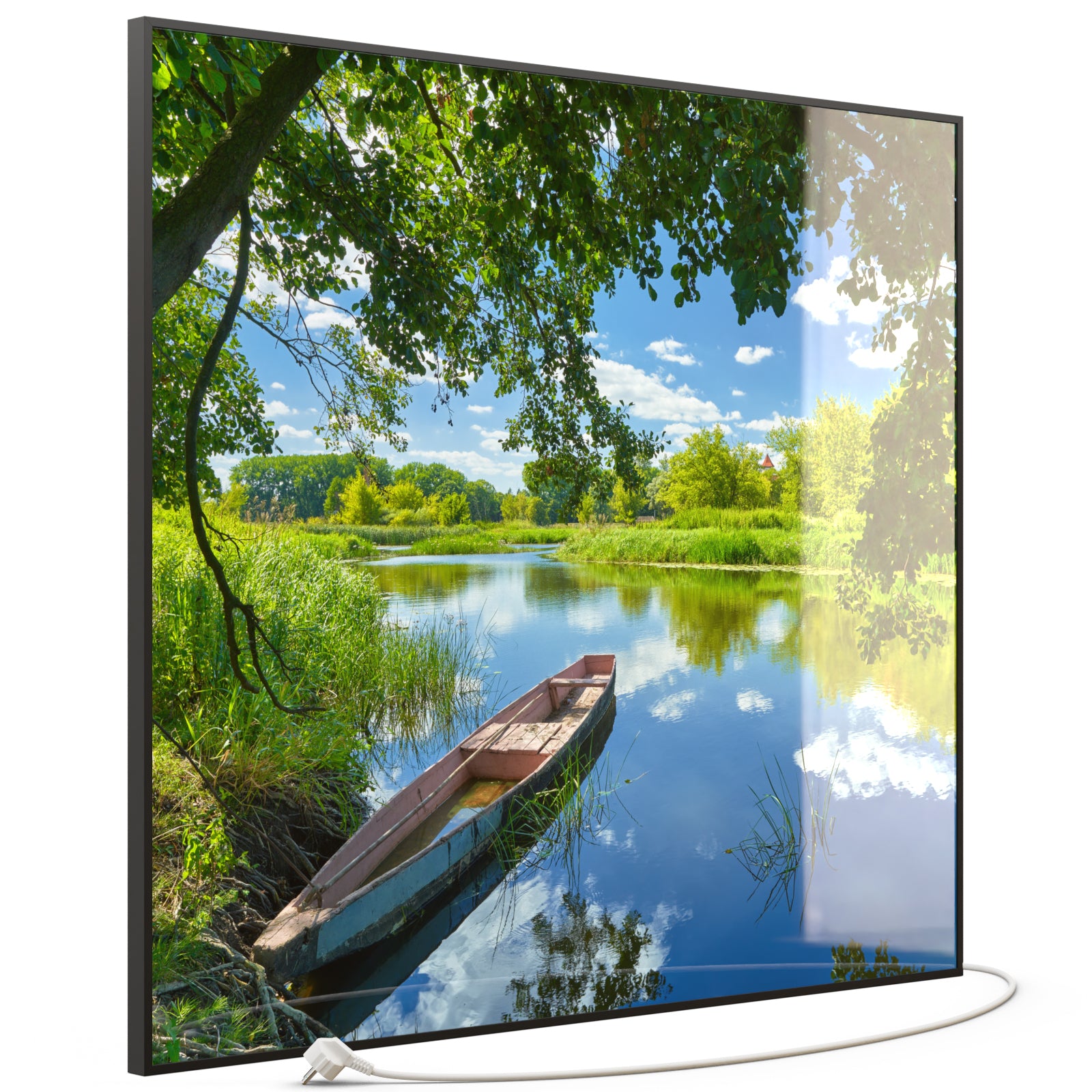 Glas Infrarotheizung 350-1200W Motiv 080 Boot am See