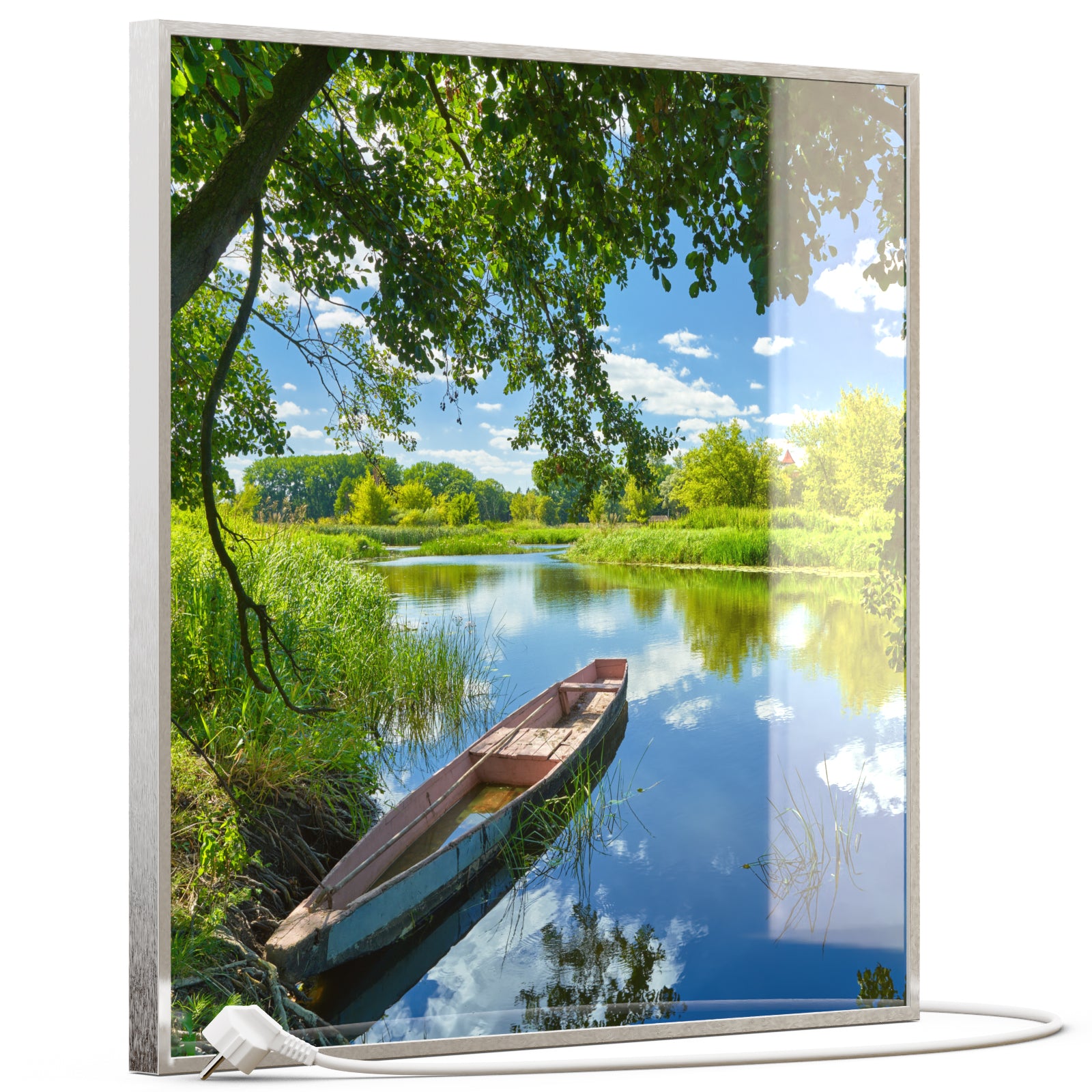 Glas Infrarotheizung 350-1200W Motiv 080 Boot am See