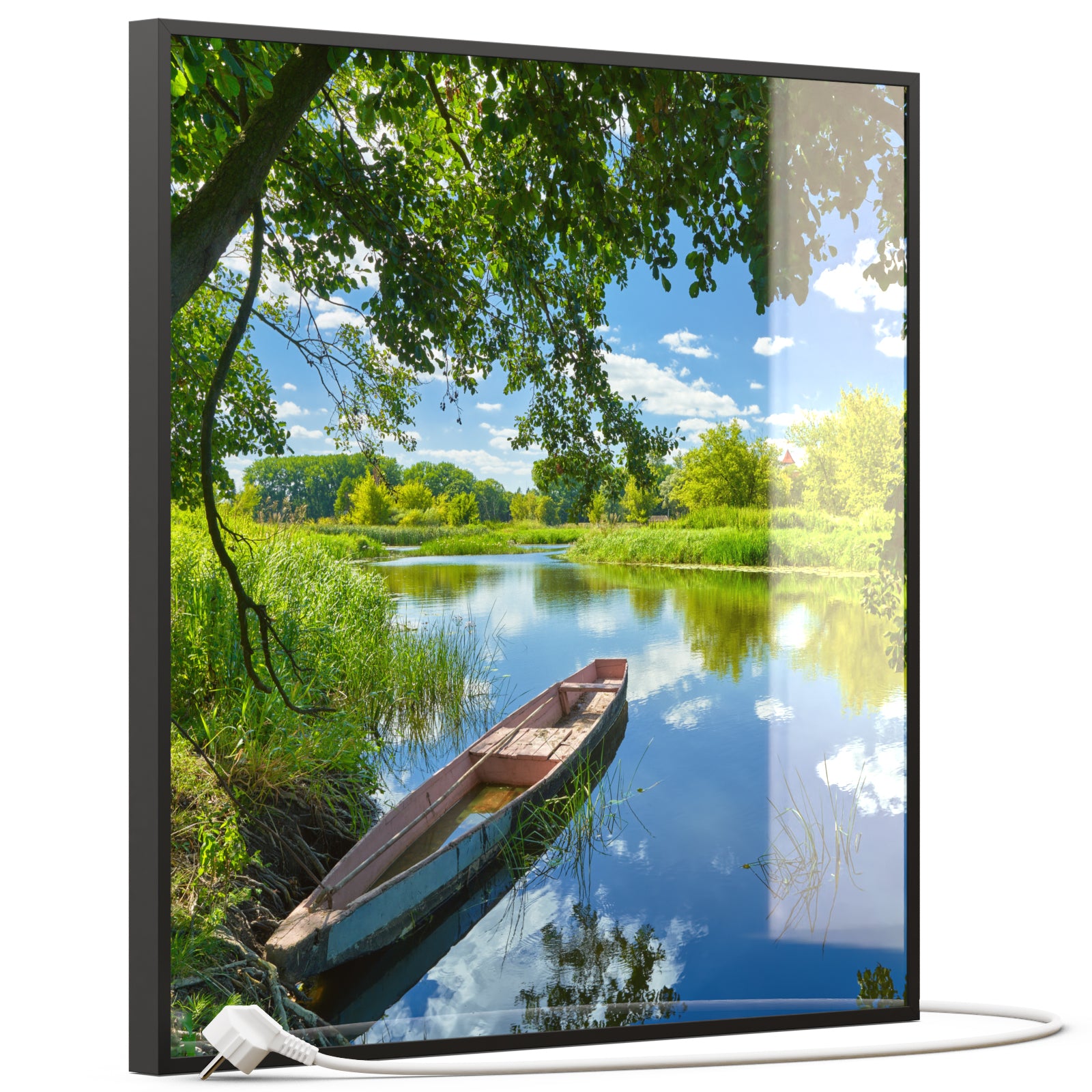 Glas Infrarotheizung 350-1200W Motiv 080 Boot am See