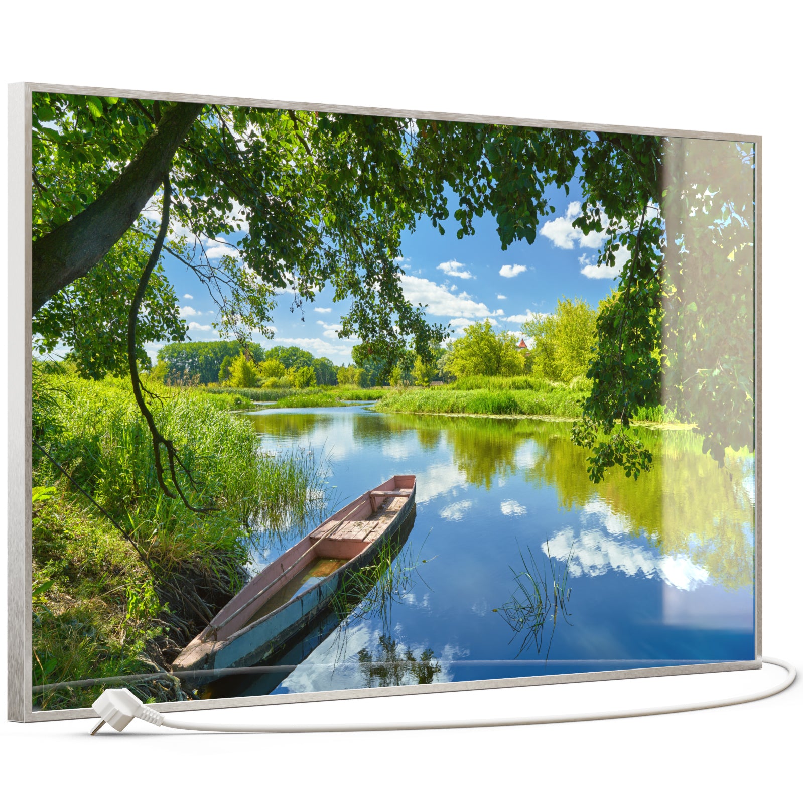 Glas Infrarotheizung 350-1200W Motiv 080 Boot am See