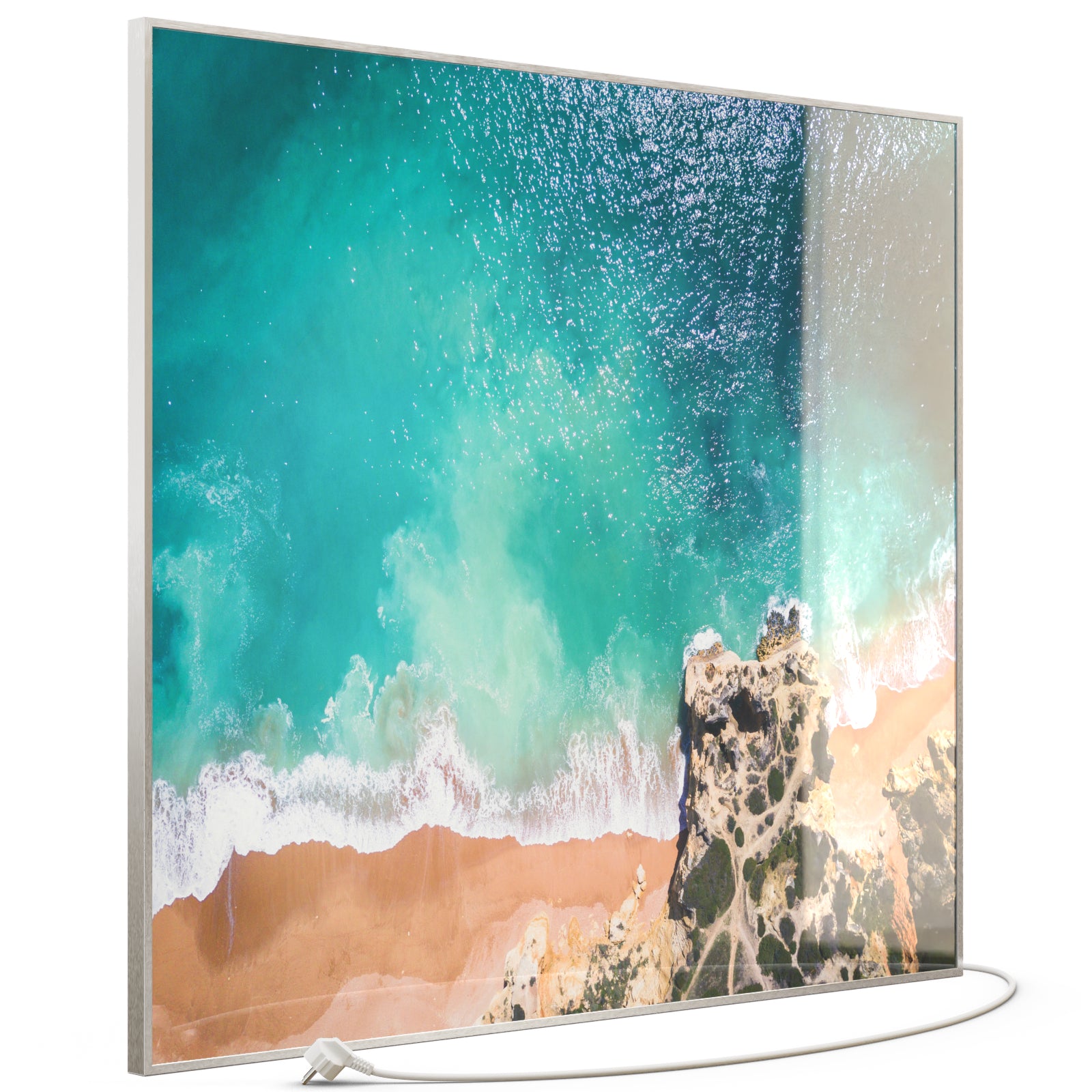 Glas Infrarotheizung 350-1200W Motiv 082 tropischer Sandstrand