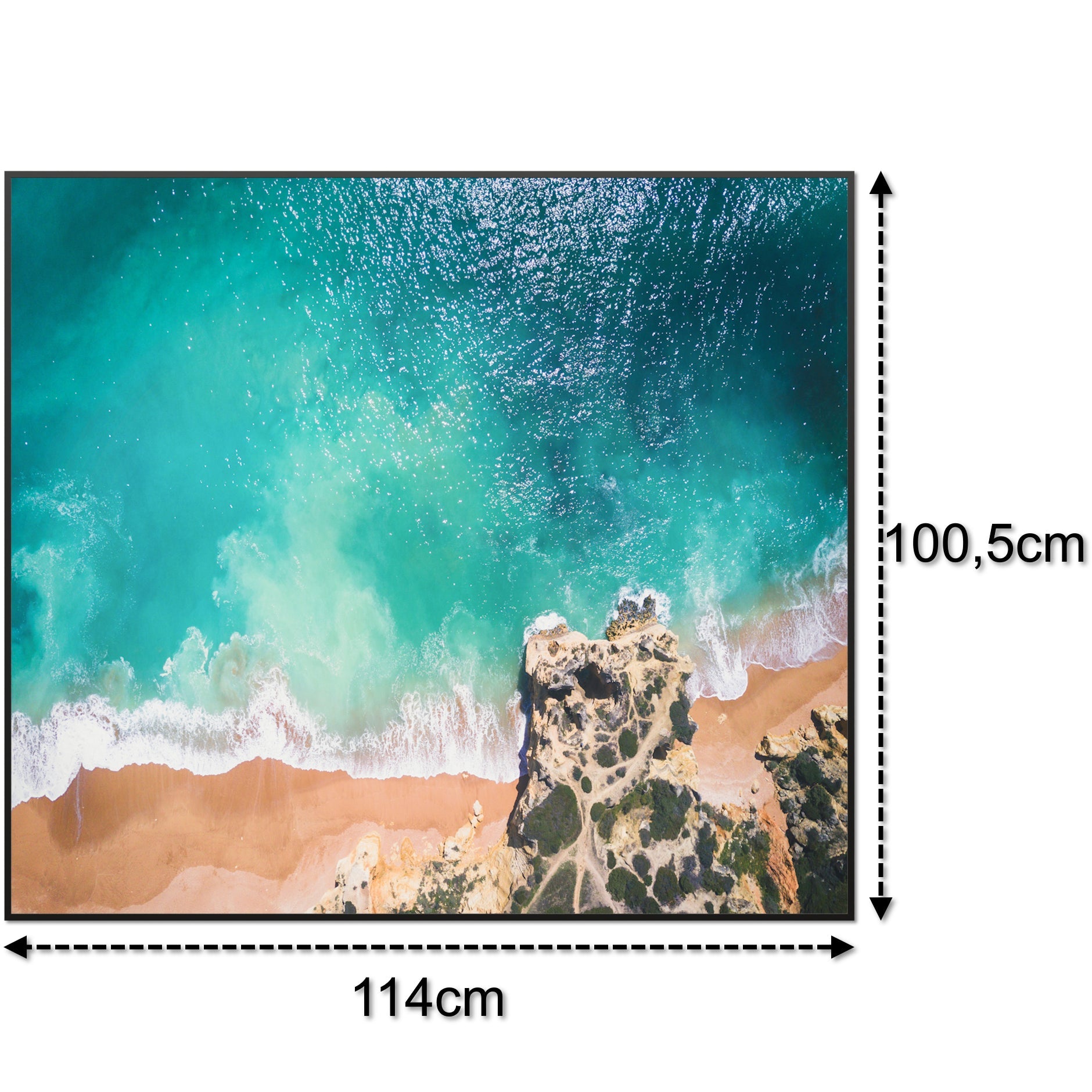 Glas Infrarotheizung 350-1200W Motiv 082 tropischer Sandstrand