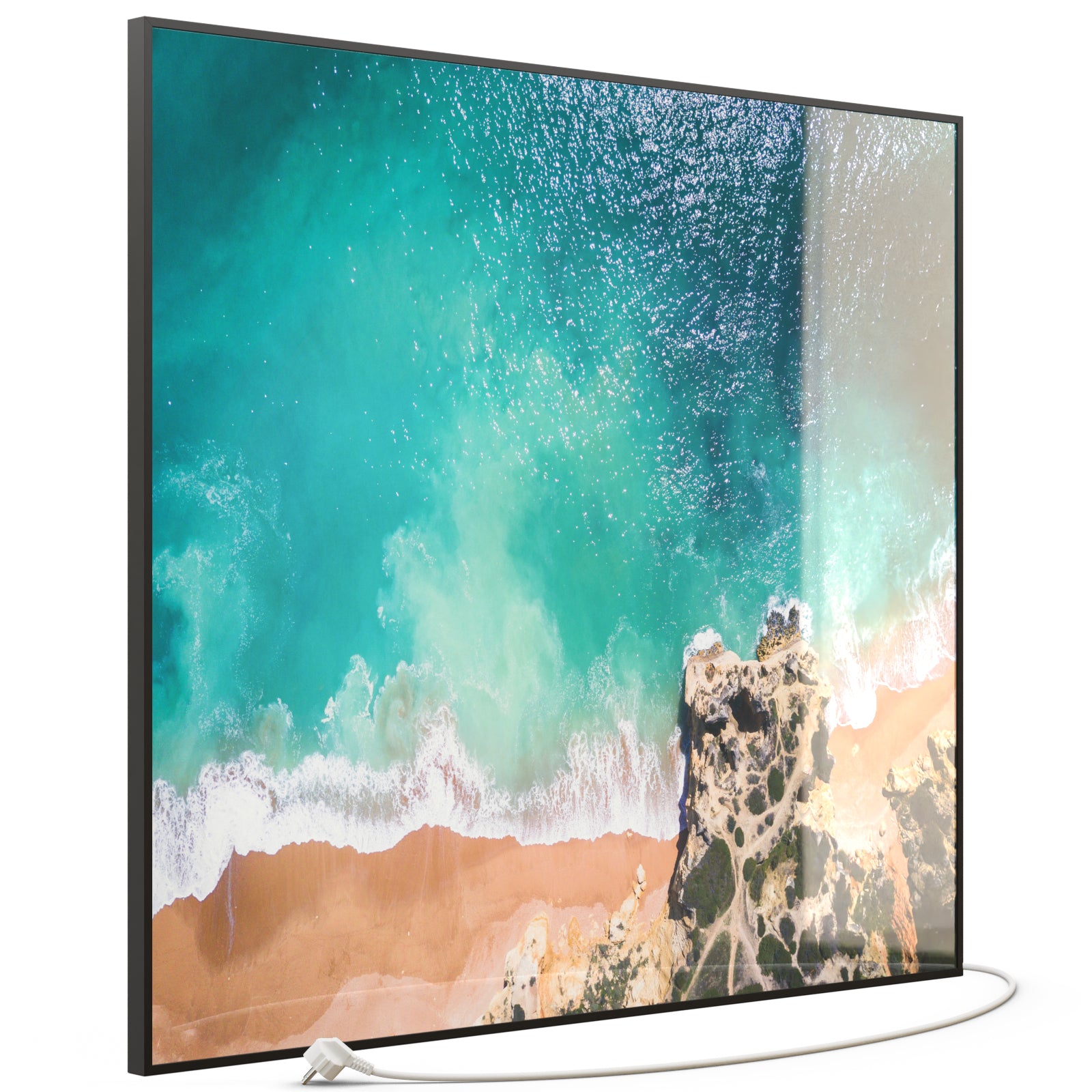 Glas Infrarotheizung 350-1200W Motiv 082 tropischer Sandstrand