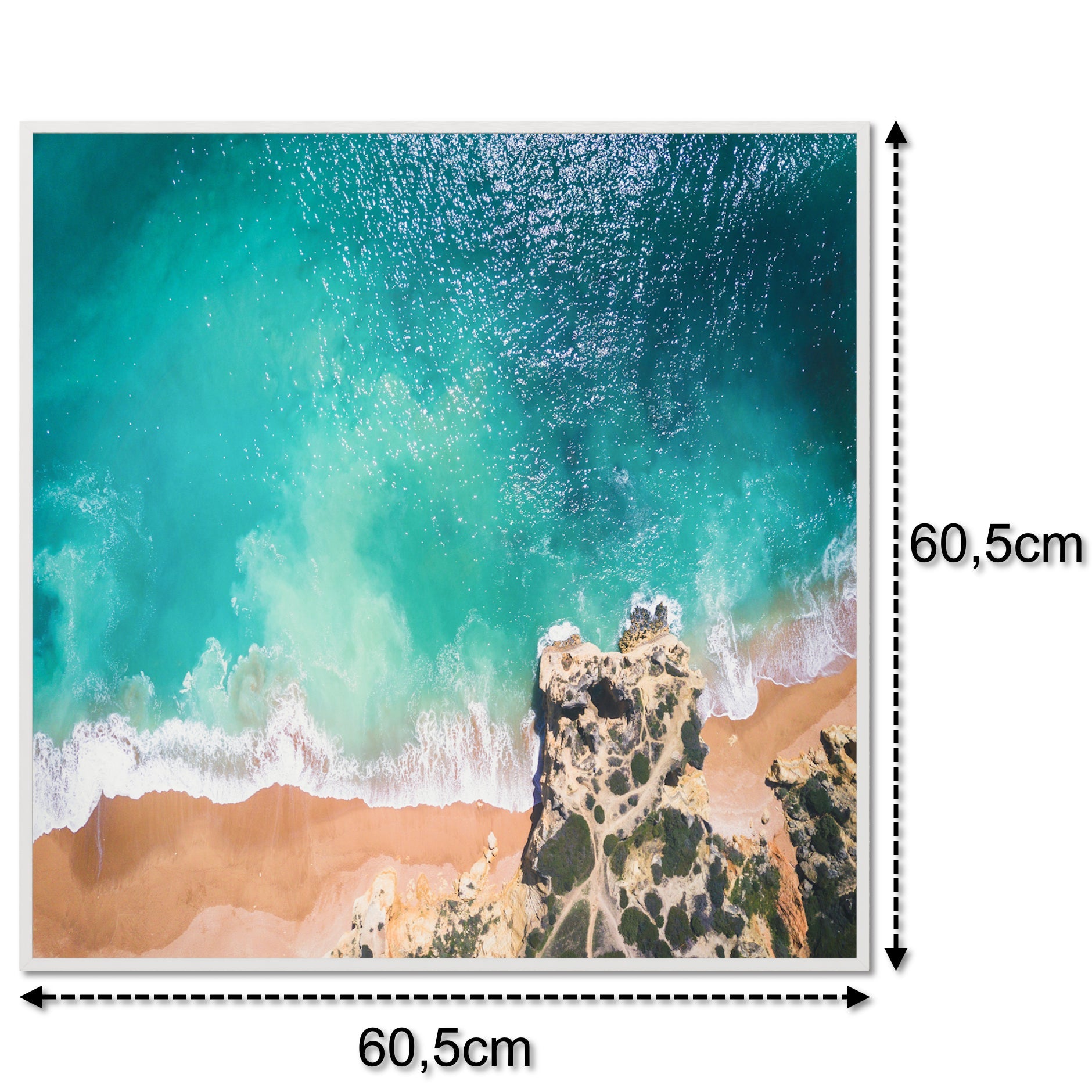 Glas Infrarotheizung 350-1200W Motiv 082 tropischer Sandstrand