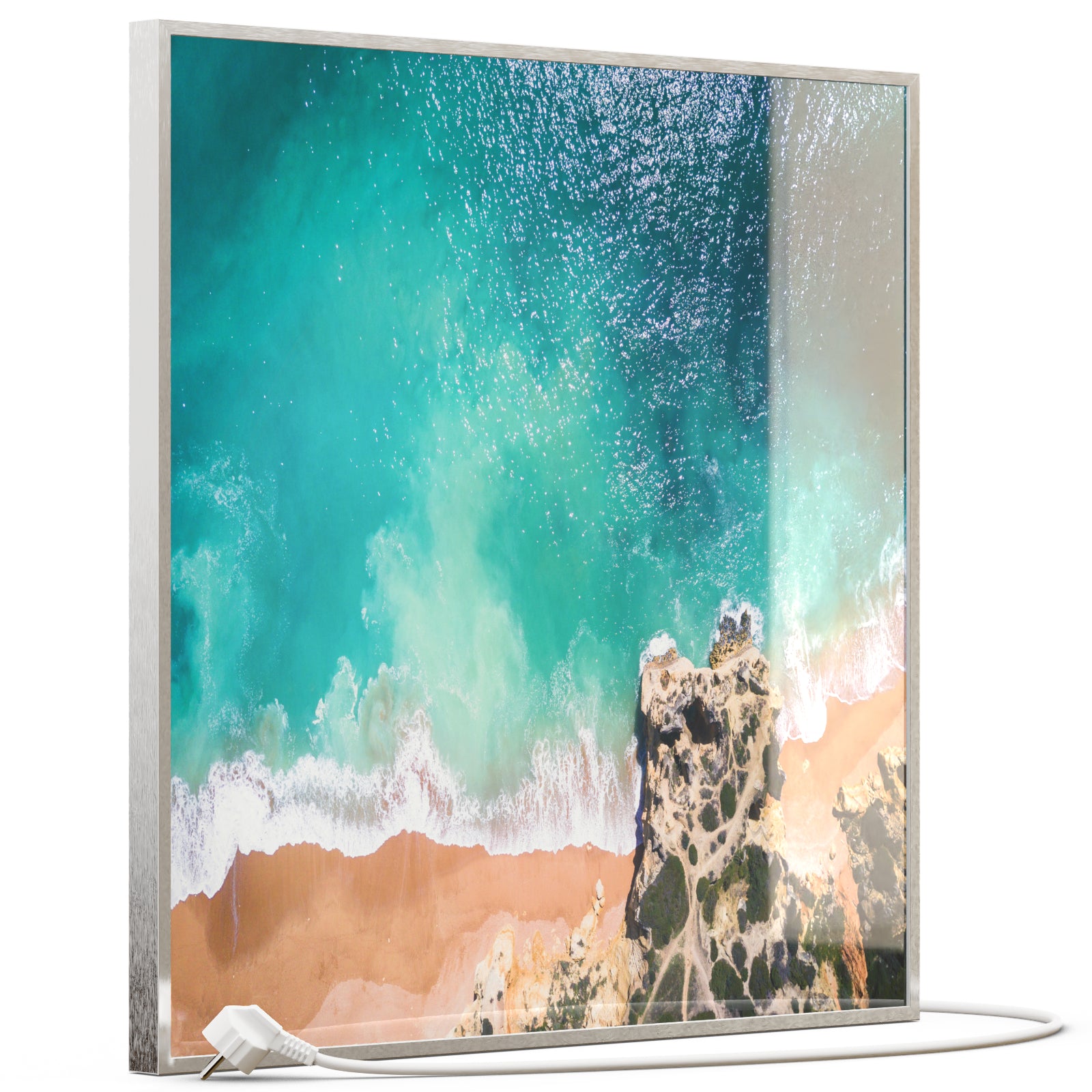 Glas Infrarotheizung 350-1200W Motiv 082 tropischer Sandstrand