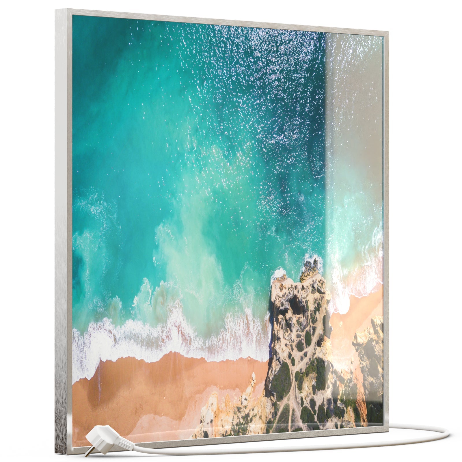 Glas Infrarotheizung 350-1200W Motiv 082 tropischer Sandstrand