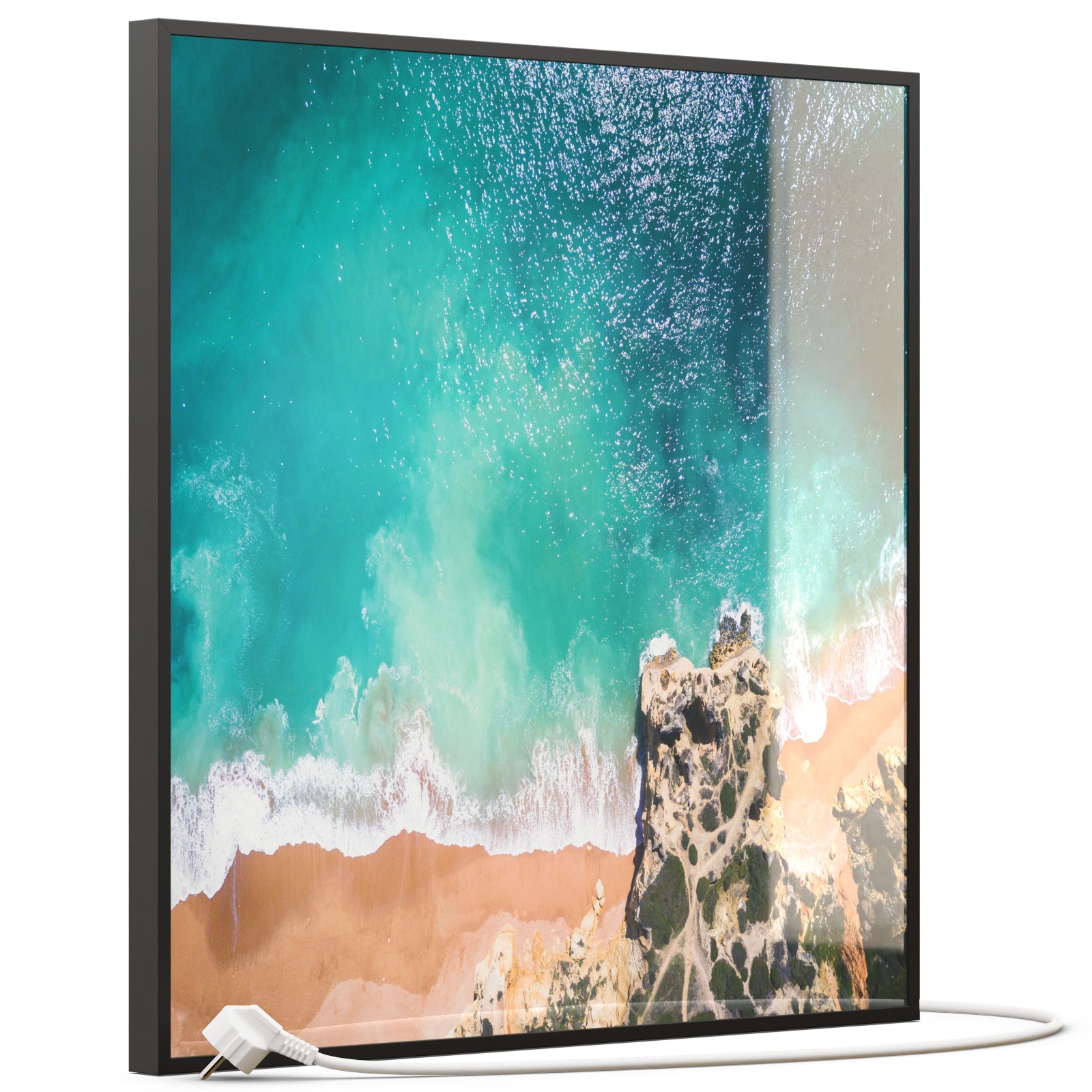 Glas Infrarotheizung 350-1200W Motiv 082 tropischer Sandstrand