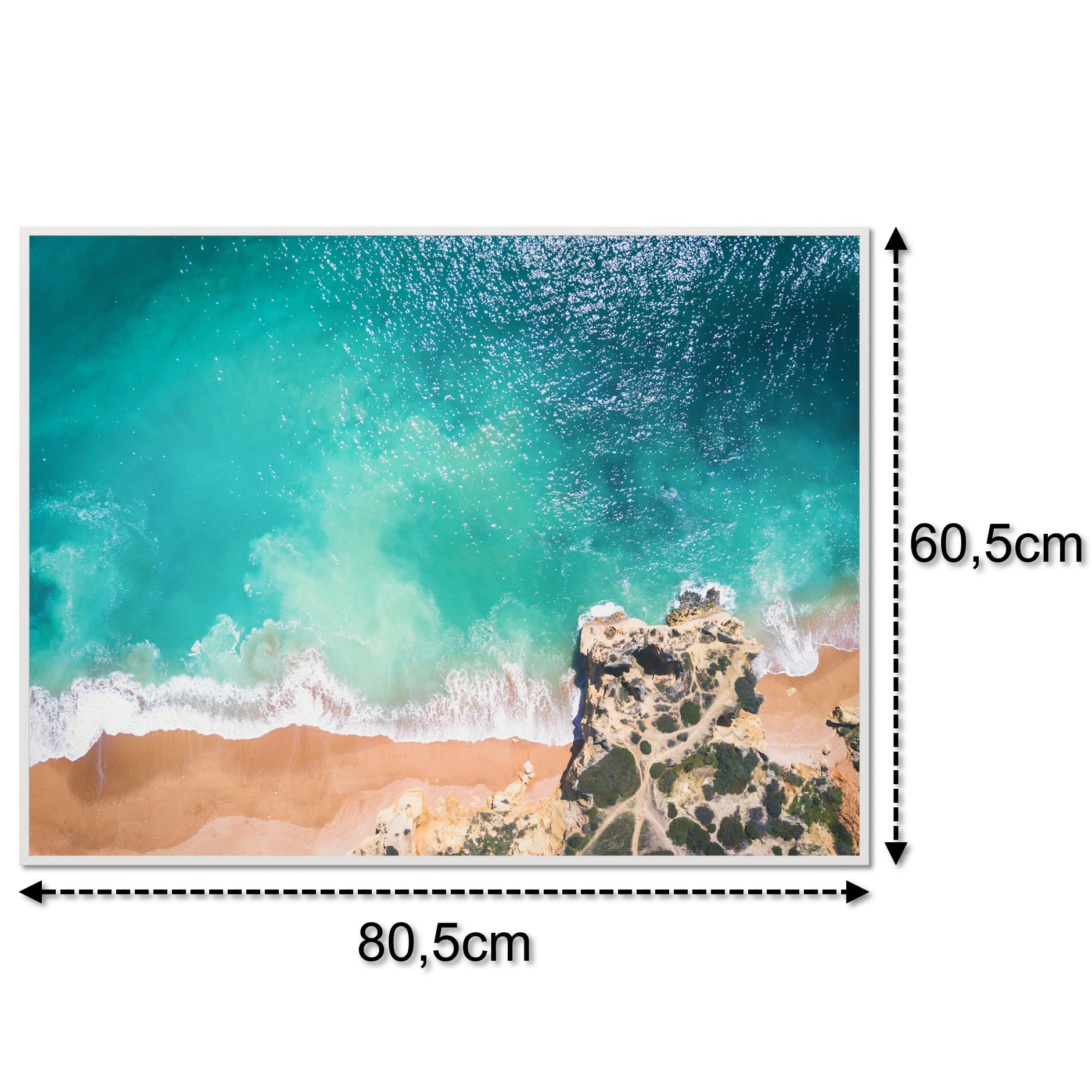 Glas Infrarotheizung 350-1200W Motiv 082 tropischer Sandstrand