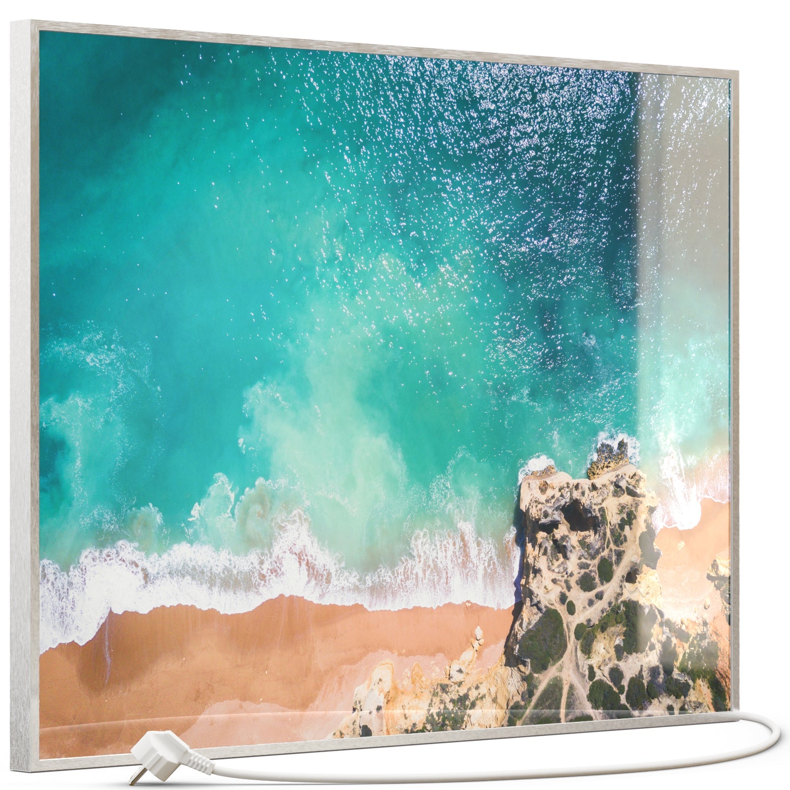 Glas Infrarotheizung 350-1200W Motiv 082 tropischer Sandstrand