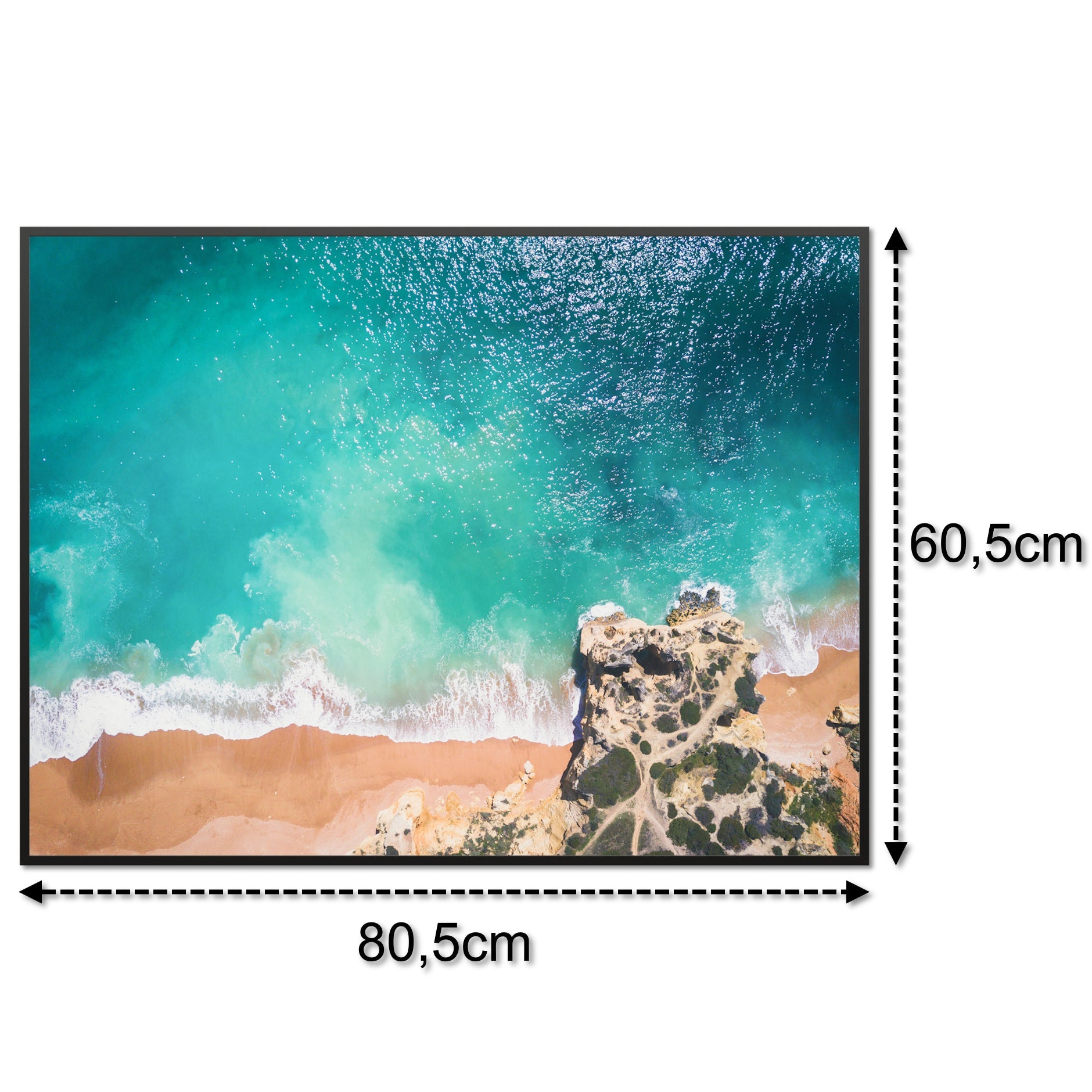 Glas Infrarotheizung 350-1200W Motiv 082 tropischer Sandstrand