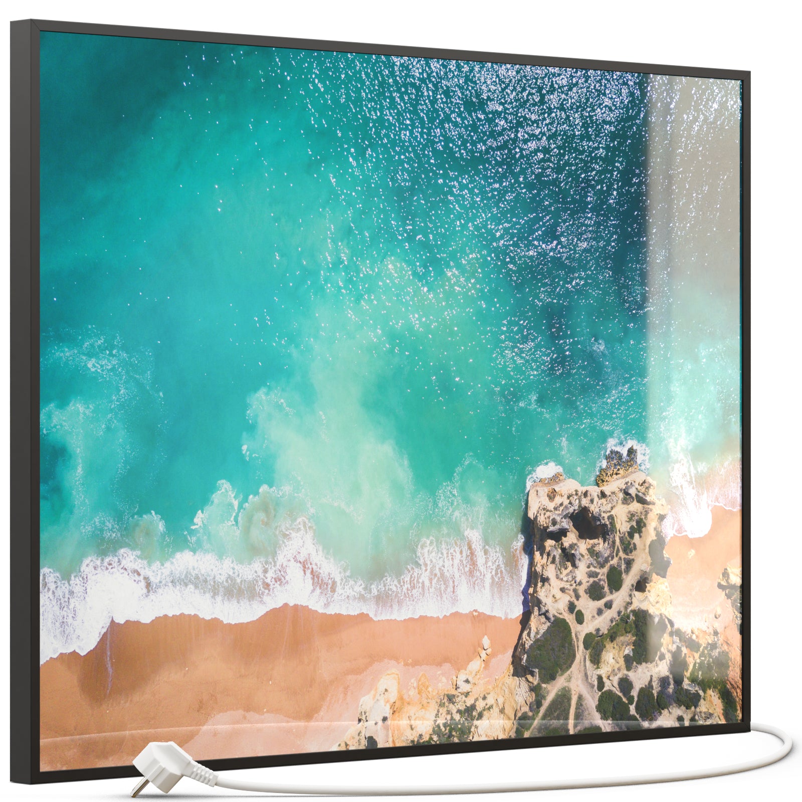 Glas Infrarotheizung 350-1200W Motiv 082 tropischer Sandstrand