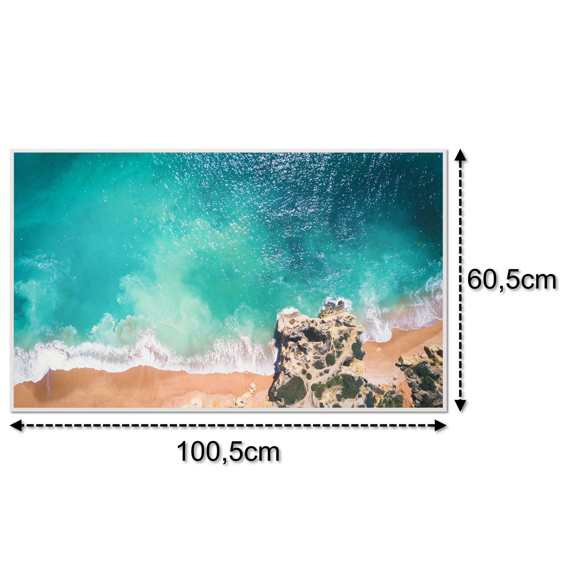 Glas Infrarotheizung 350-1200W Motiv 082 tropischer Sandstrand