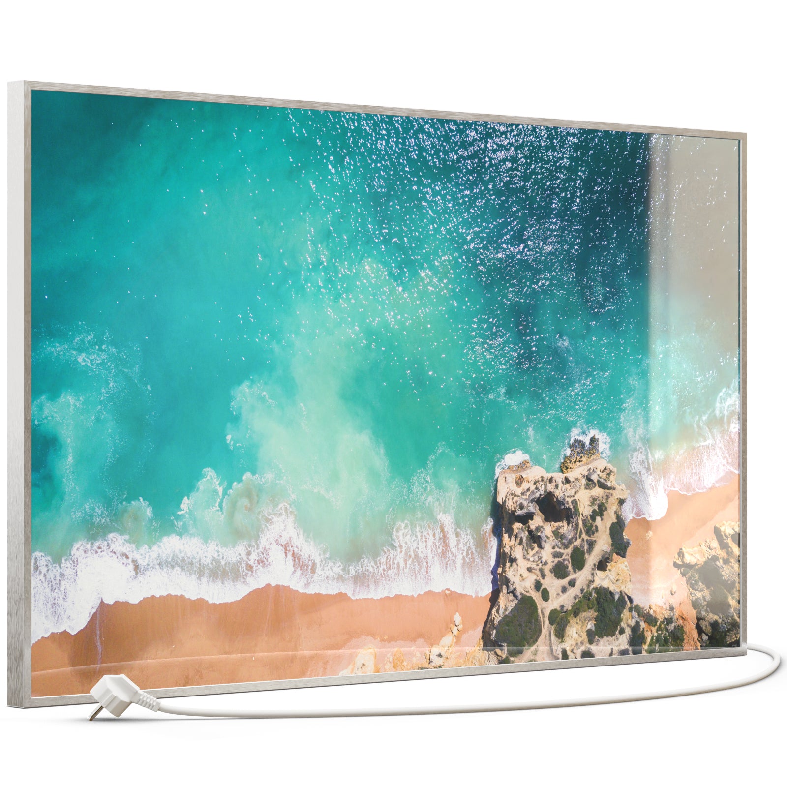 Glas Infrarotheizung 350-1200W Motiv 082 tropischer Sandstrand