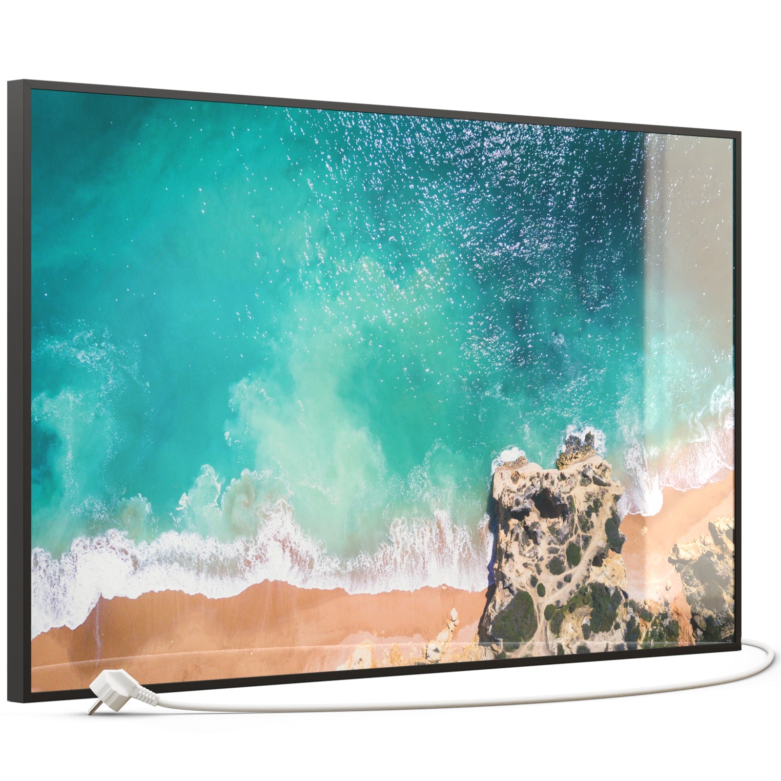 Glas Infrarotheizung 350-1200W Motiv 082 tropischer Sandstrand