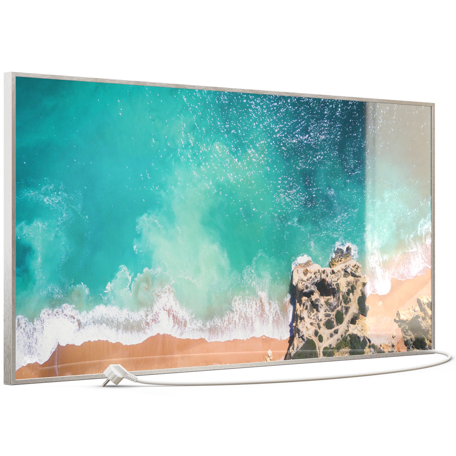 Glas Infrarotheizung 350-1200W Motiv 082 tropischer Sandstrand