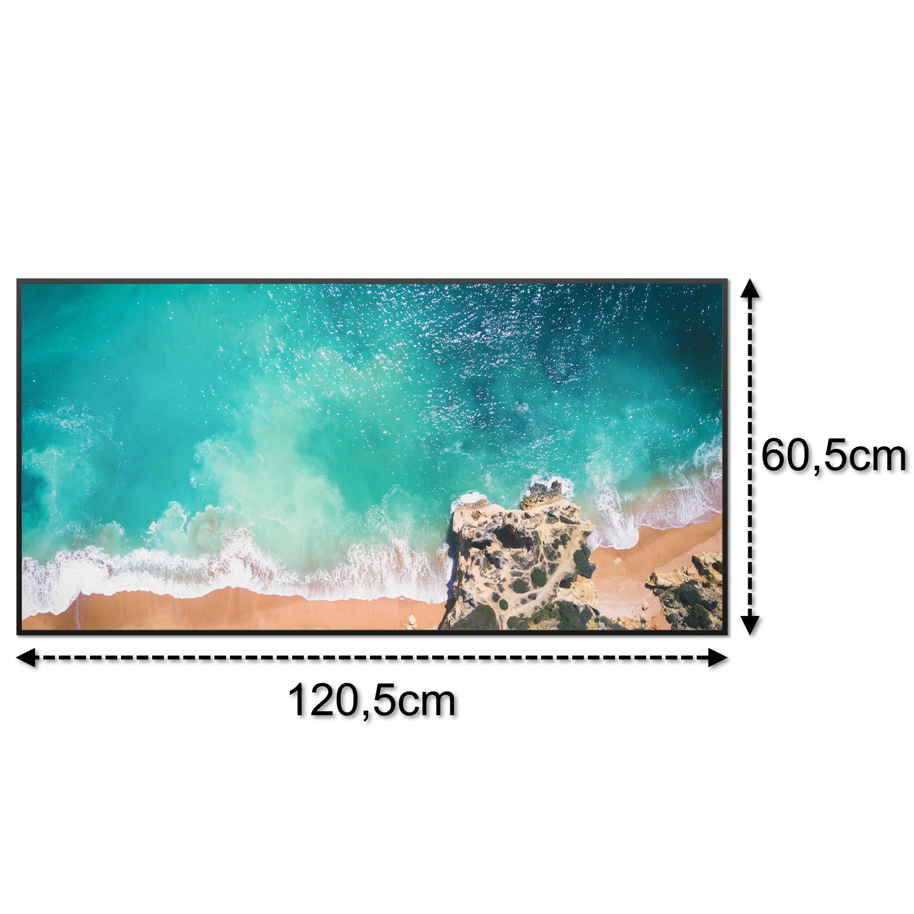 Glas Infrarotheizung 350-1200W Motiv 082 tropischer Sandstrand