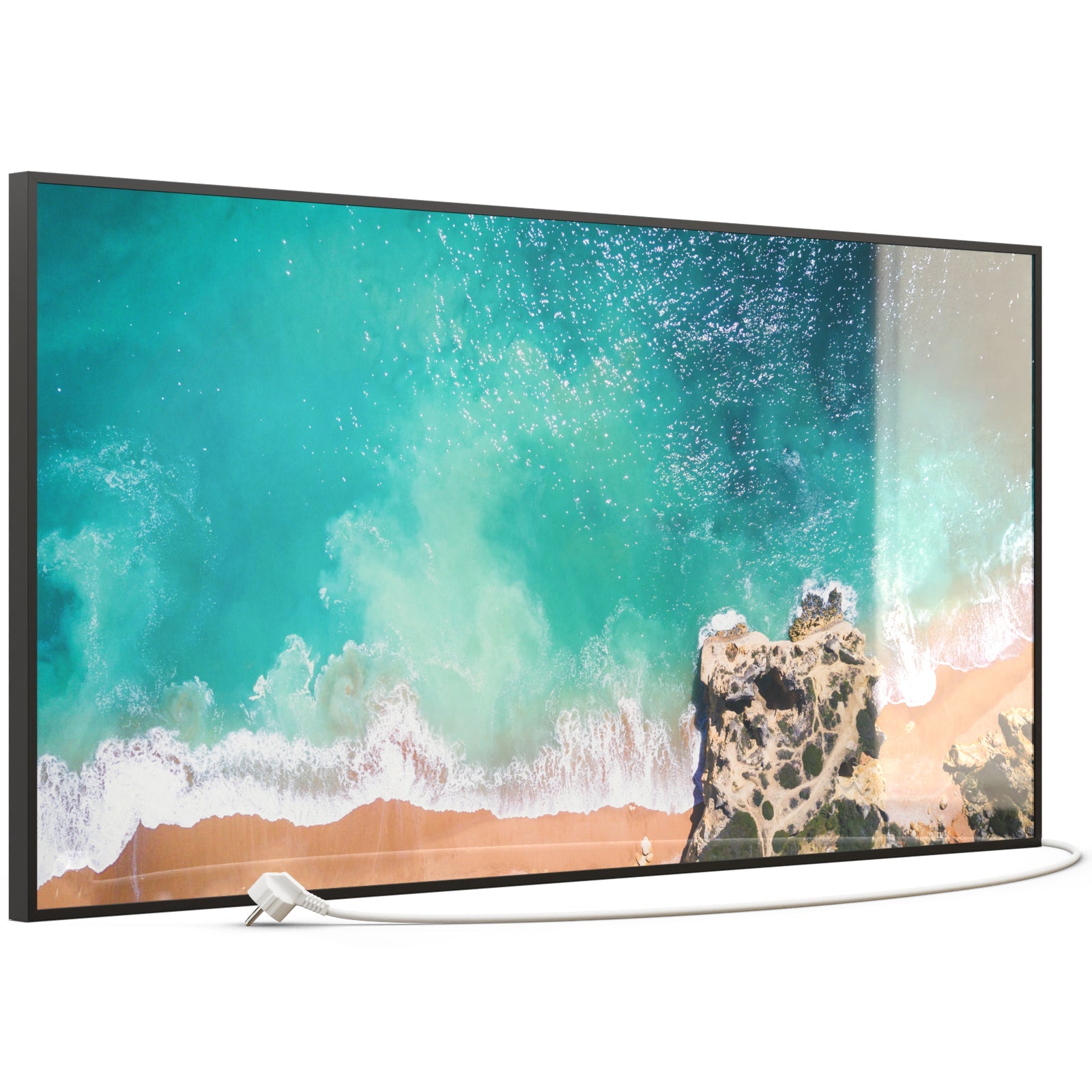 Glas Infrarotheizung 350-1200W Motiv 082 tropischer Sandstrand