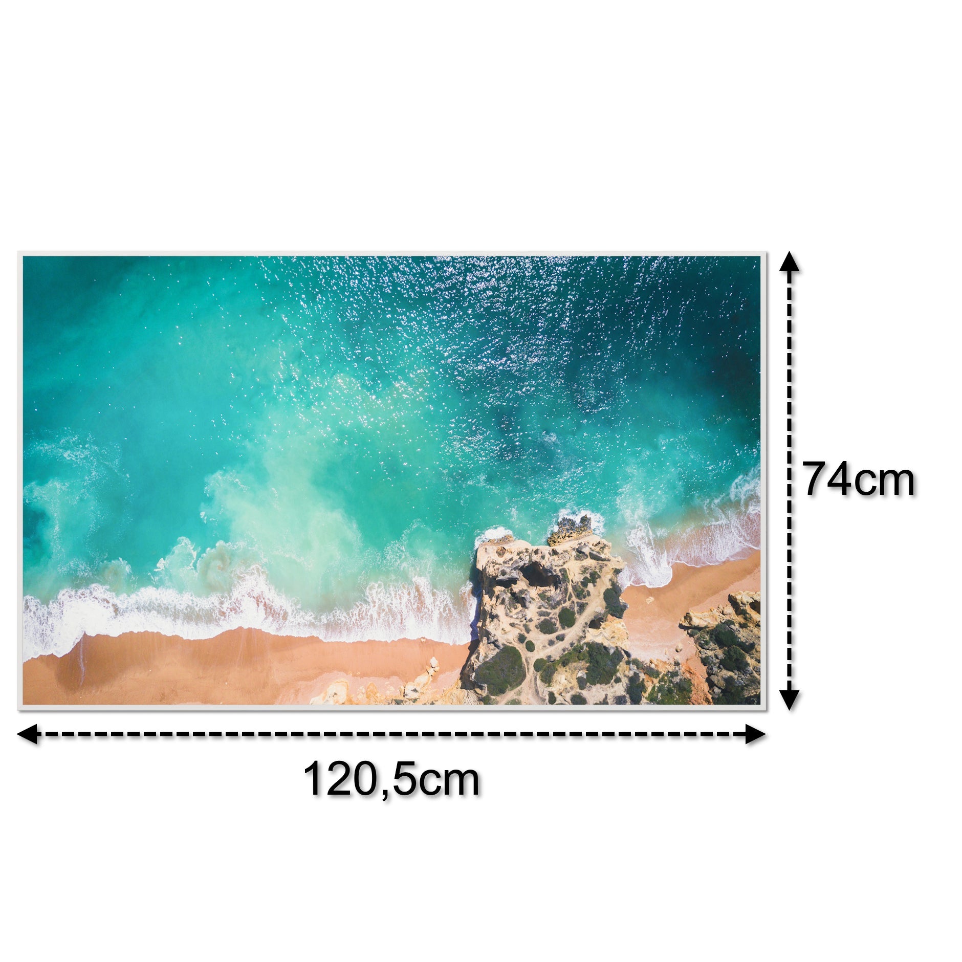 Glas Infrarotheizung 350-1200W Motiv 082 tropischer Sandstrand