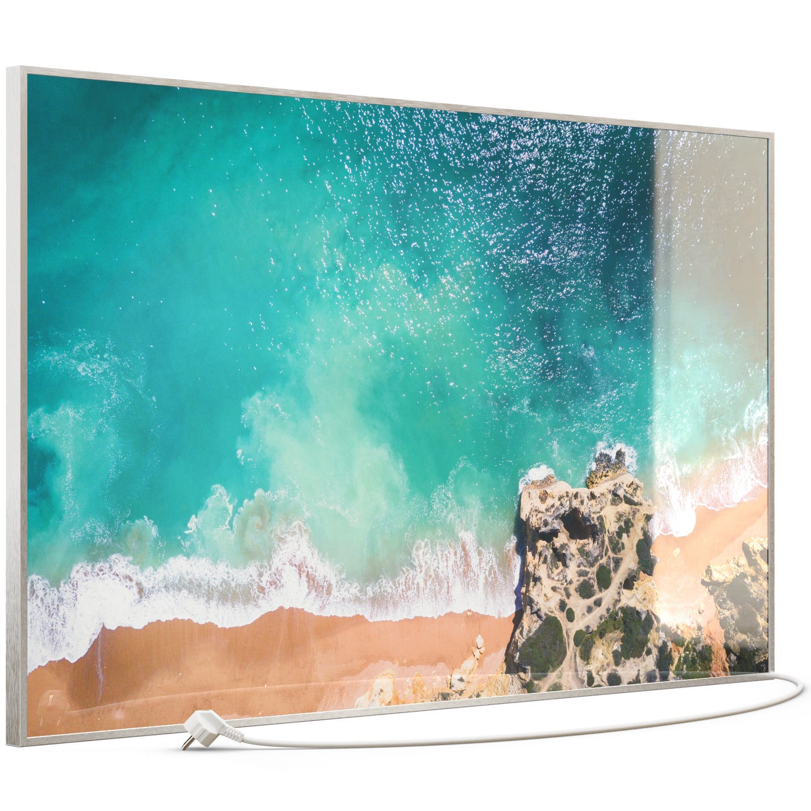 Glas Infrarotheizung 350-1200W Motiv 082 tropischer Sandstrand