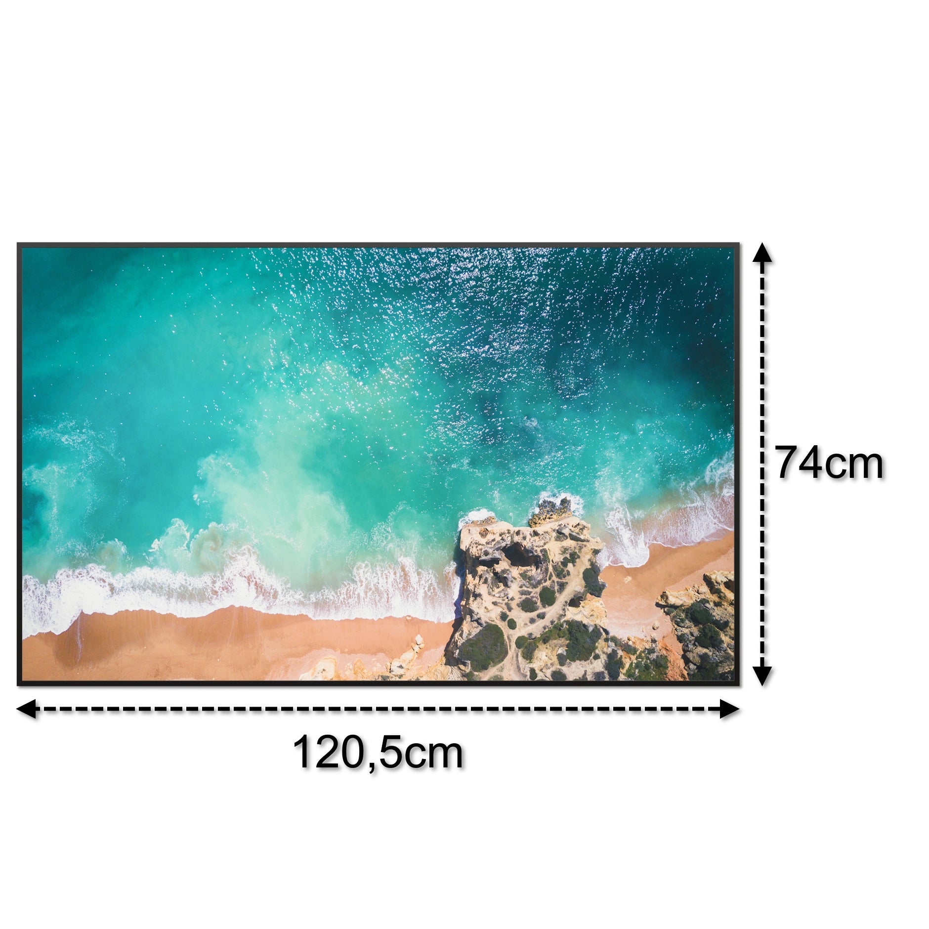 Glas Infrarotheizung 350-1200W Motiv 082 tropischer Sandstrand