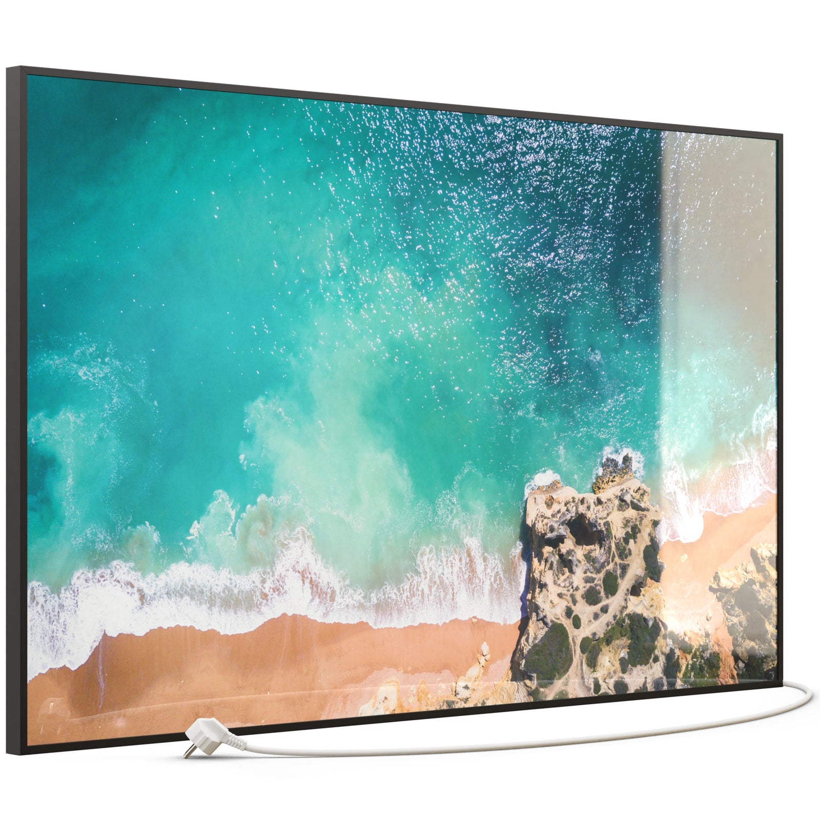 Glas Infrarotheizung 350-1200W Motiv 082 tropischer Sandstrand