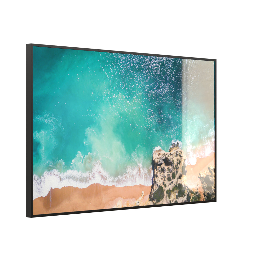 Glas Infrarotheizung 350-1200W Motiv 082 tropischer Sandstrand