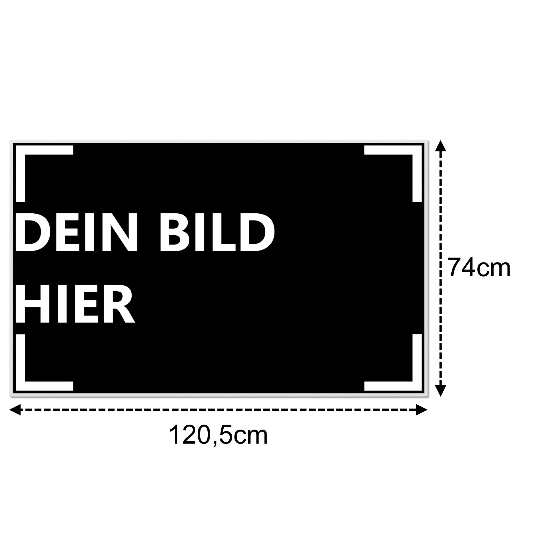 900 Watt (120x74cm) Eigenes Motiv Glas Bild Infrarotheizung