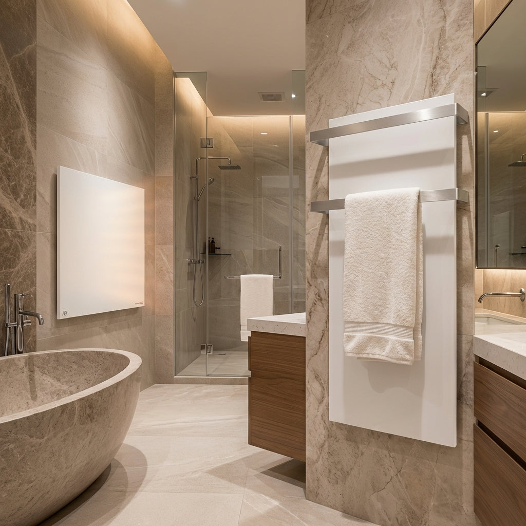 Aluminium Handtuchhalter für Rahmenlose Infrarotheizung