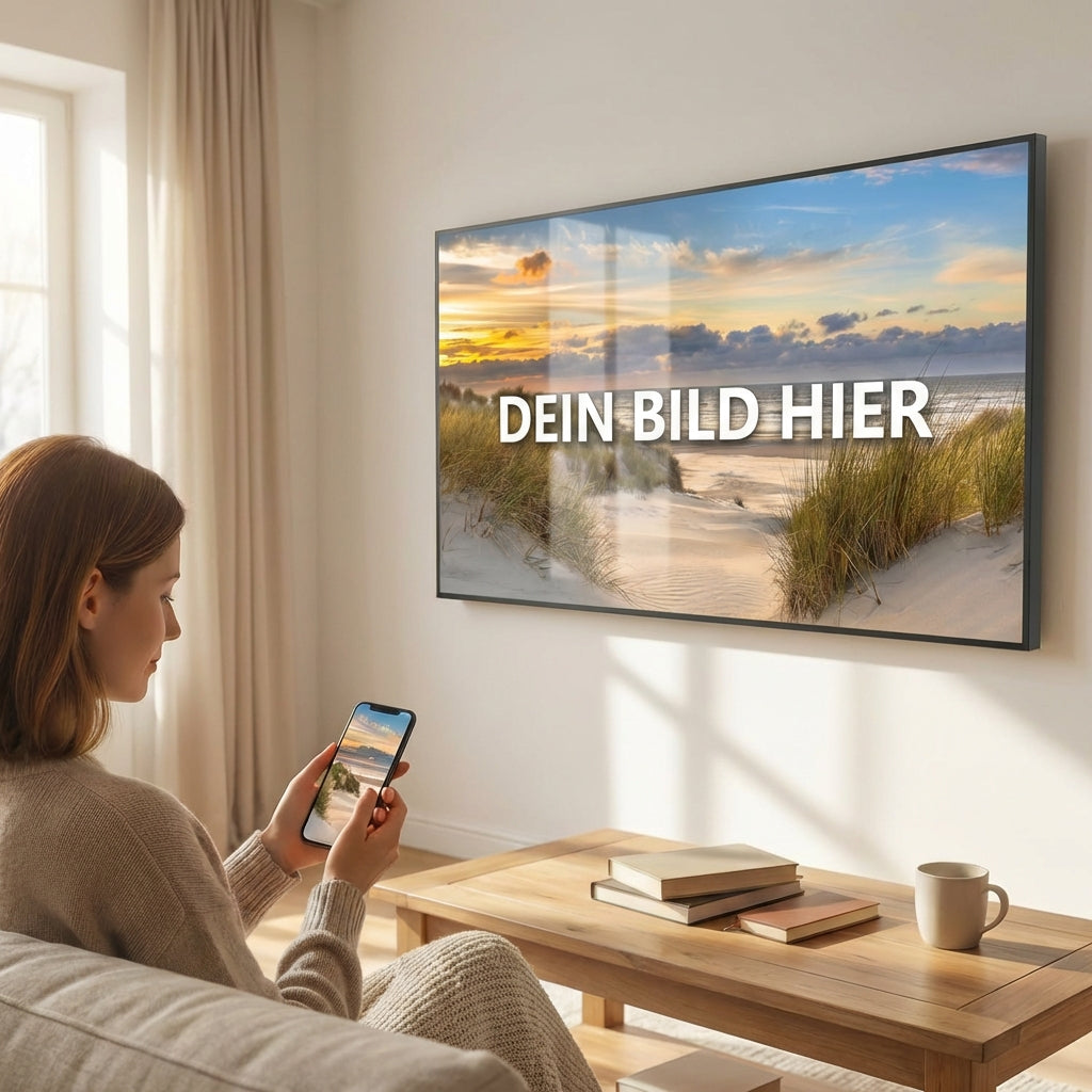 Glas Bild Infrarotheizung Eigenes Motiv 